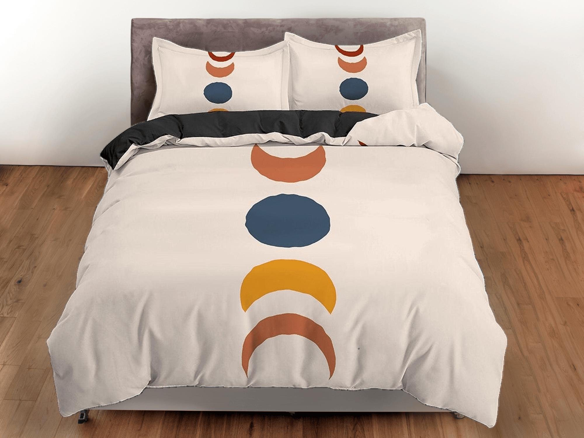 daintyduvet Phases of the Moon Astrology Boho Beige Bedding, Zodiac Gift, Minimalist Dorm Bedding, Aesthetic Duvet Cover King Queen Full Twin Single