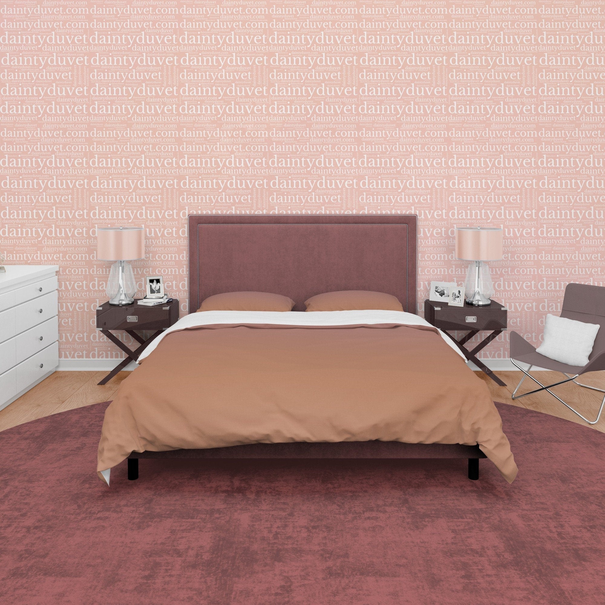 Plain Brown Autumn Duvet Cover Fall Bedding Set, Neutral Colors Aesthetic Quilt Cover, Boho Bedspread, Printed Bed Cover, Unique Bed Cover