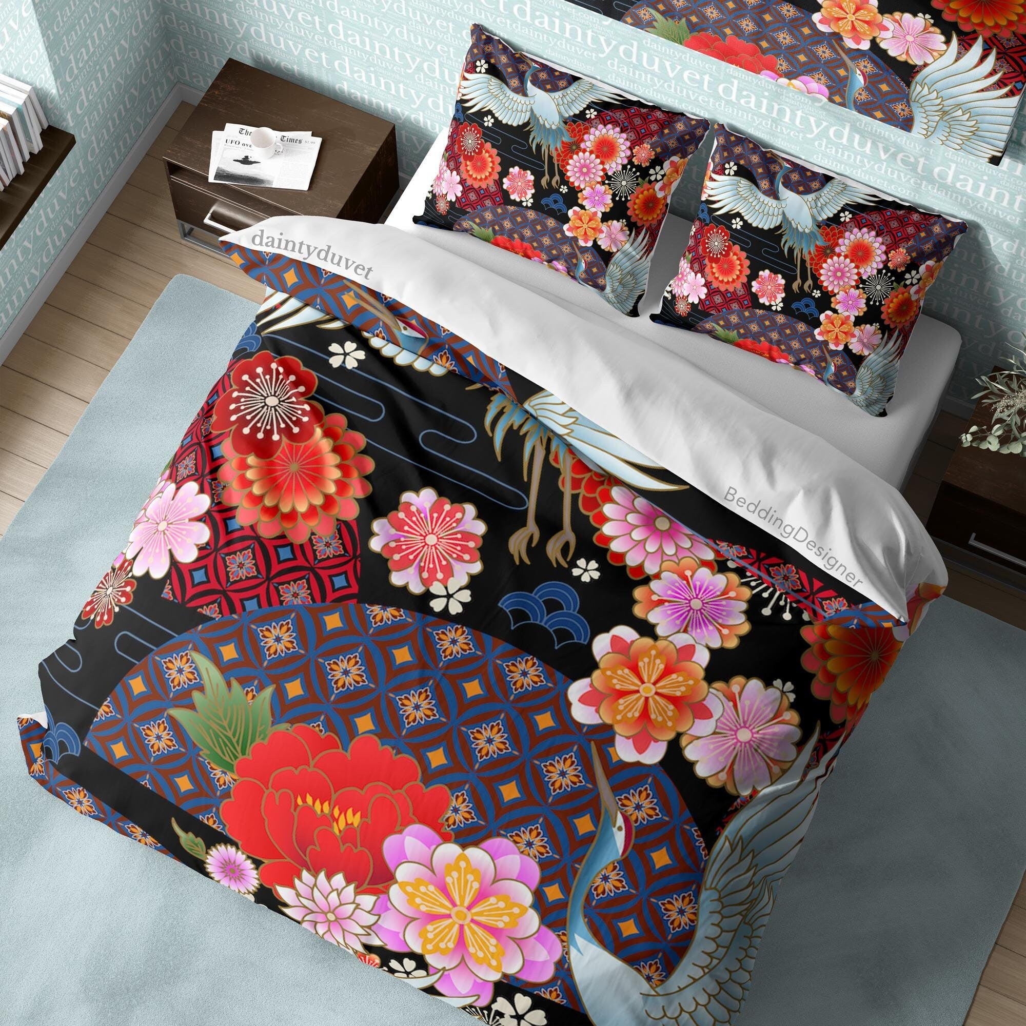 Japanese Bedding Set, Cotton Duvet Cover