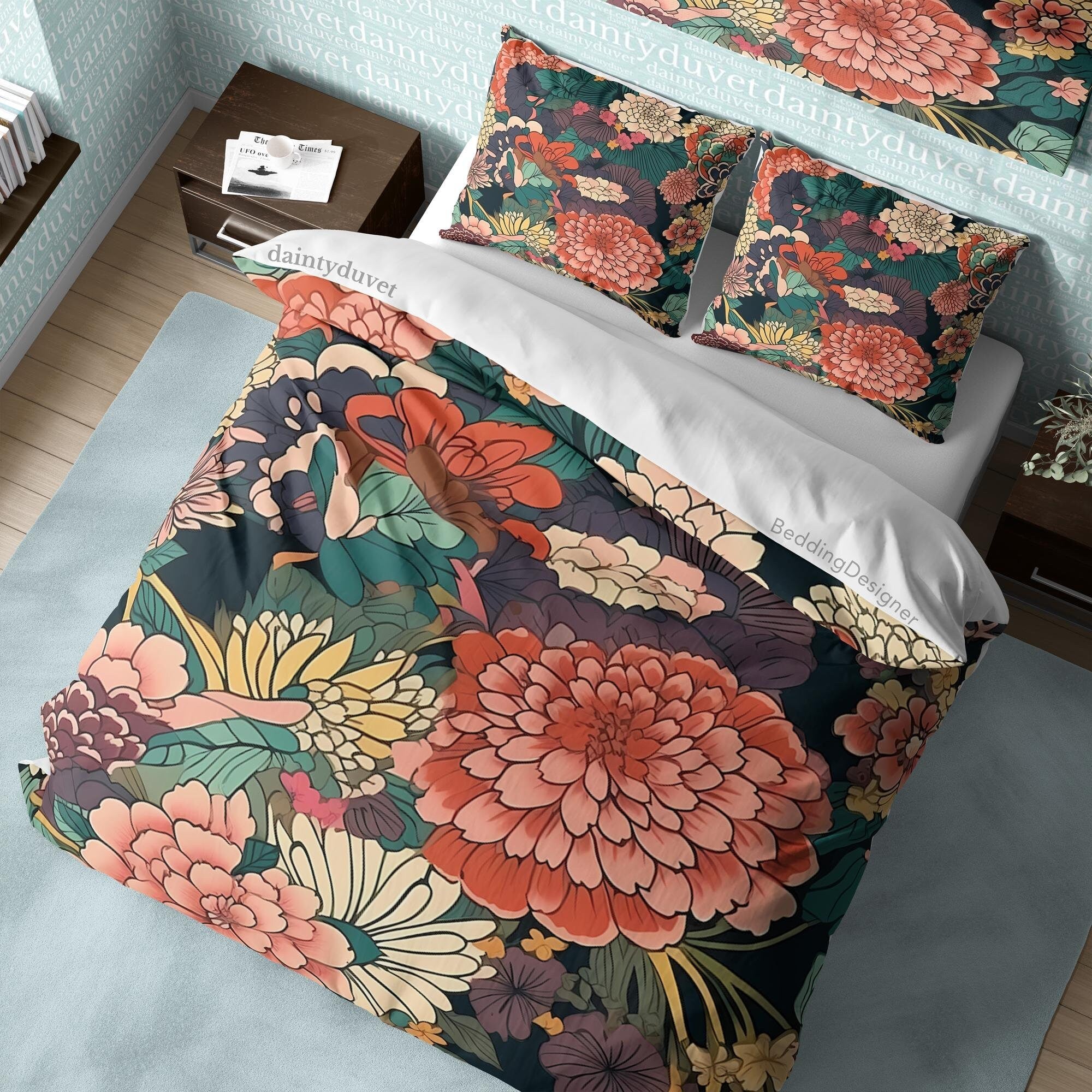Japanese Bedding Set, Cotton Duvet Cover