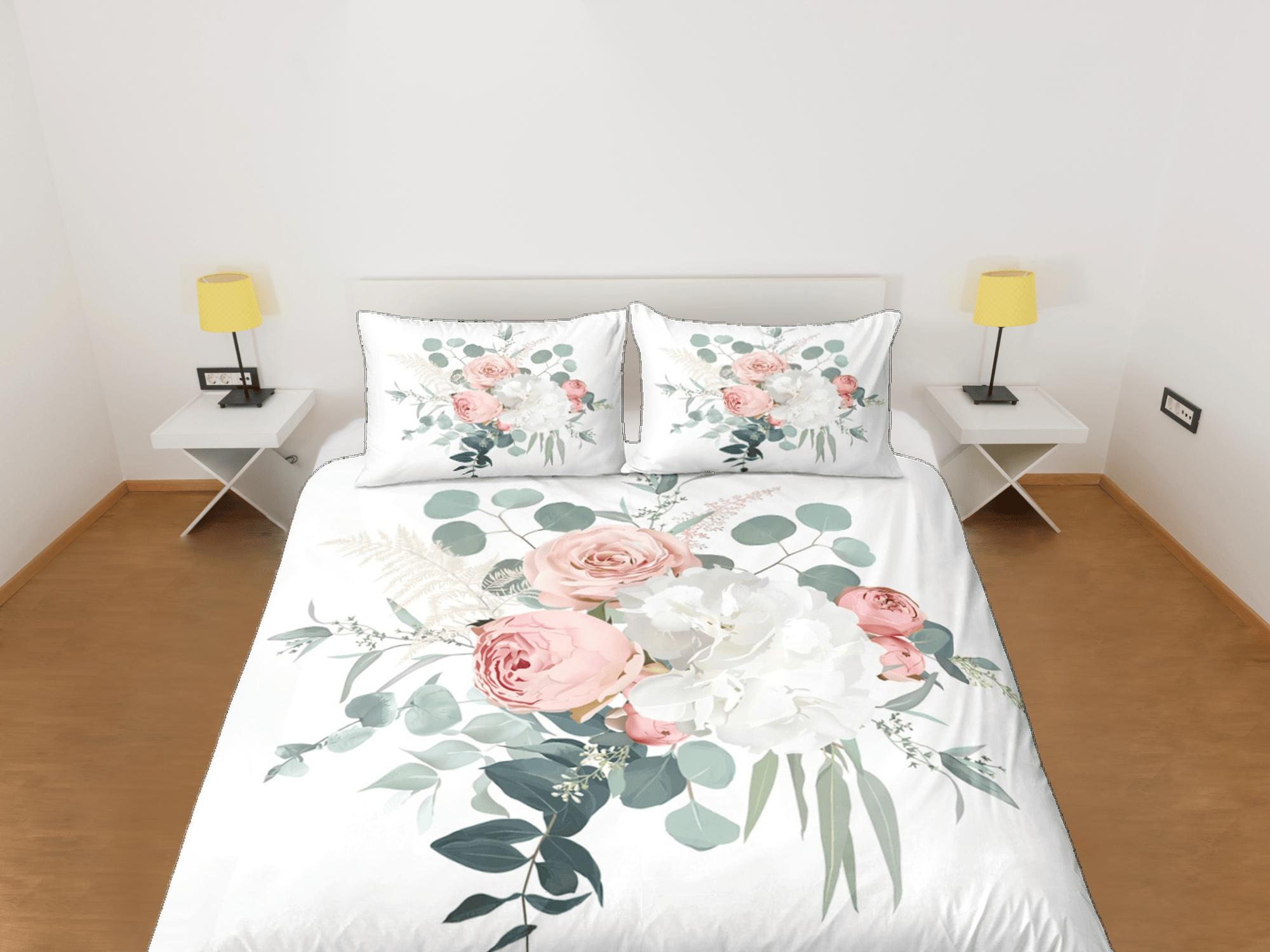 daintyduvet Roses Duvet Cover Set Bohemian Bedspread, Floral Dorm Boho Bedding Pillowcase