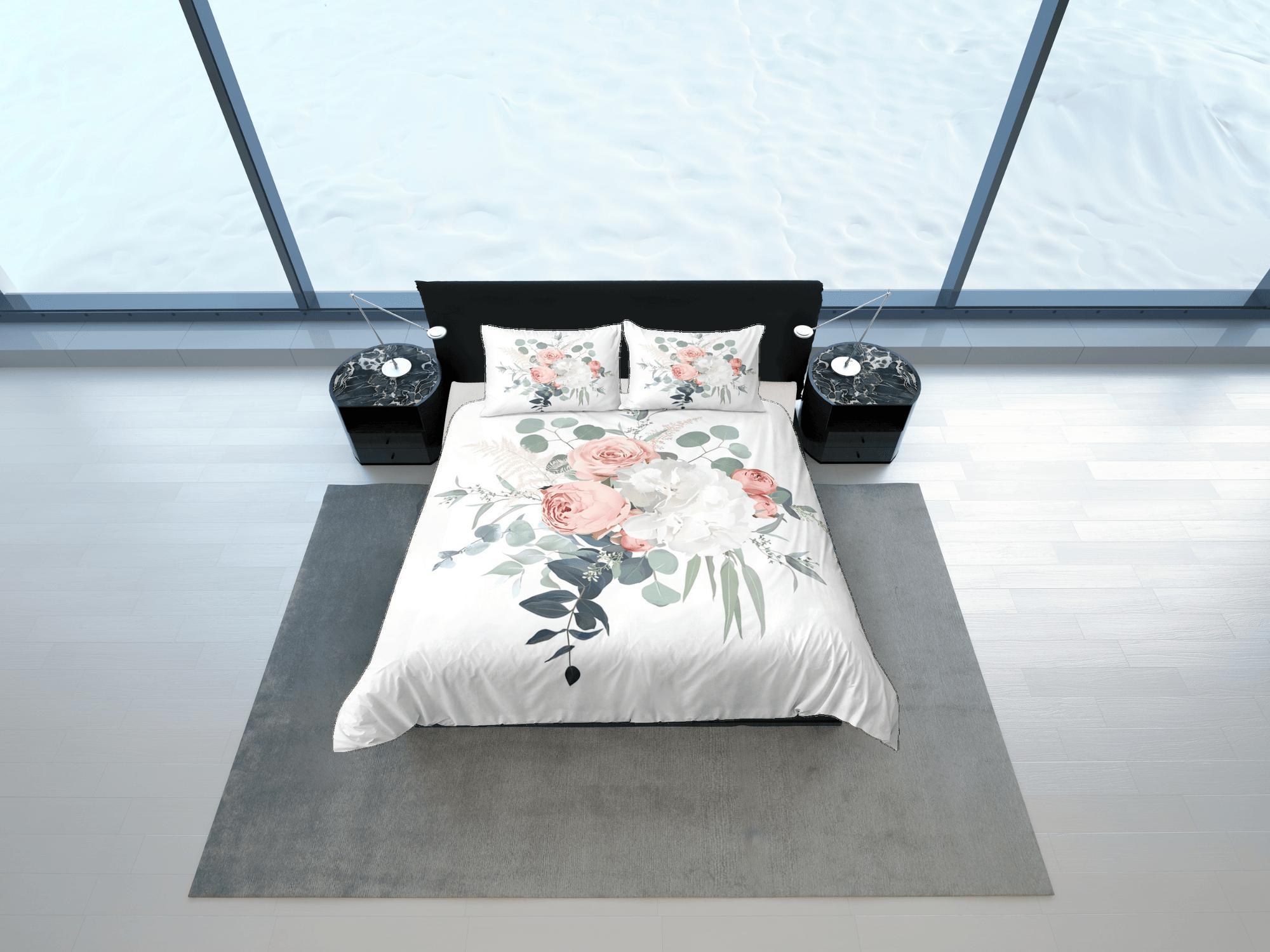 daintyduvet Roses Duvet Cover Set Bohemian Bedspread, Floral Dorm Boho Bedding Pillowcase