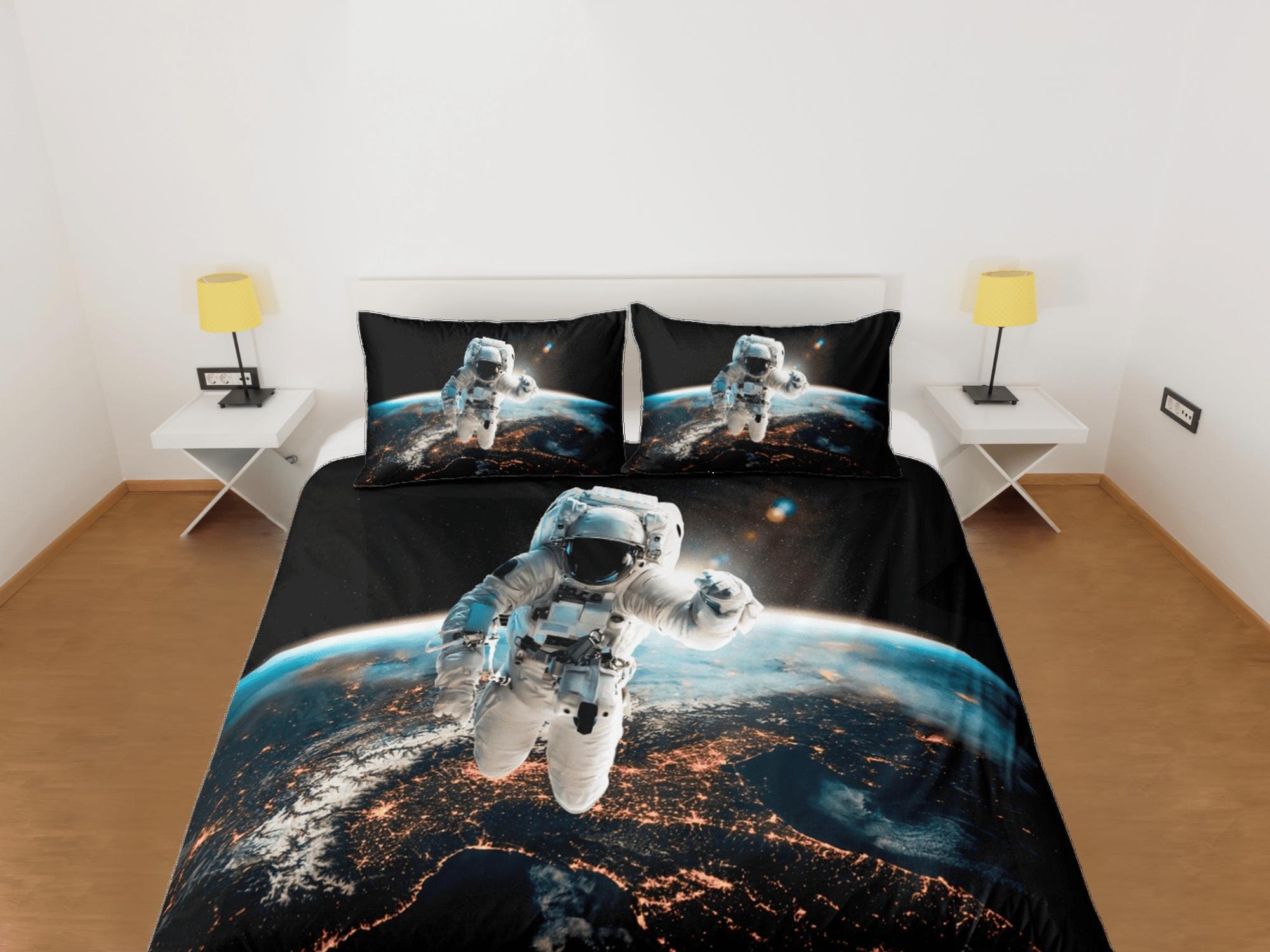 daintyduvet Sci Fi Galaxy Space Astronaut Duvet Cover Set Bedspread Kids Bedding & Pillowcase