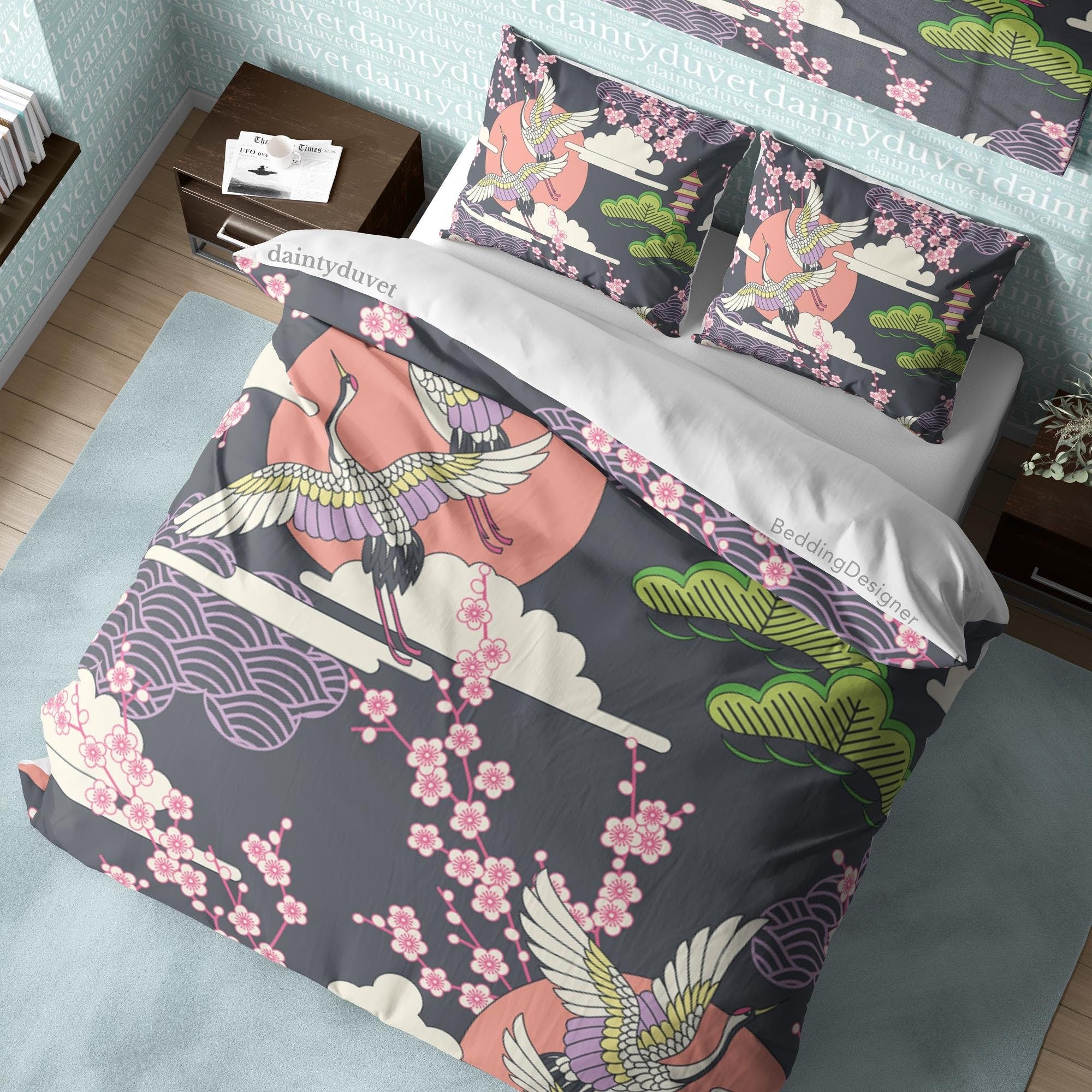 Japanese Bedding Set, Cotton Duvet Cover