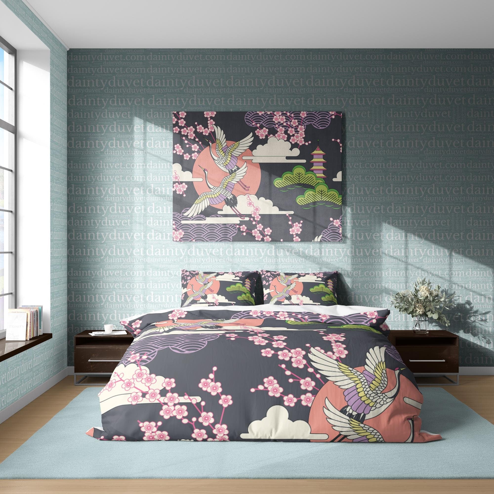 Japanese Bedding Set, Cotton Duvet Cover