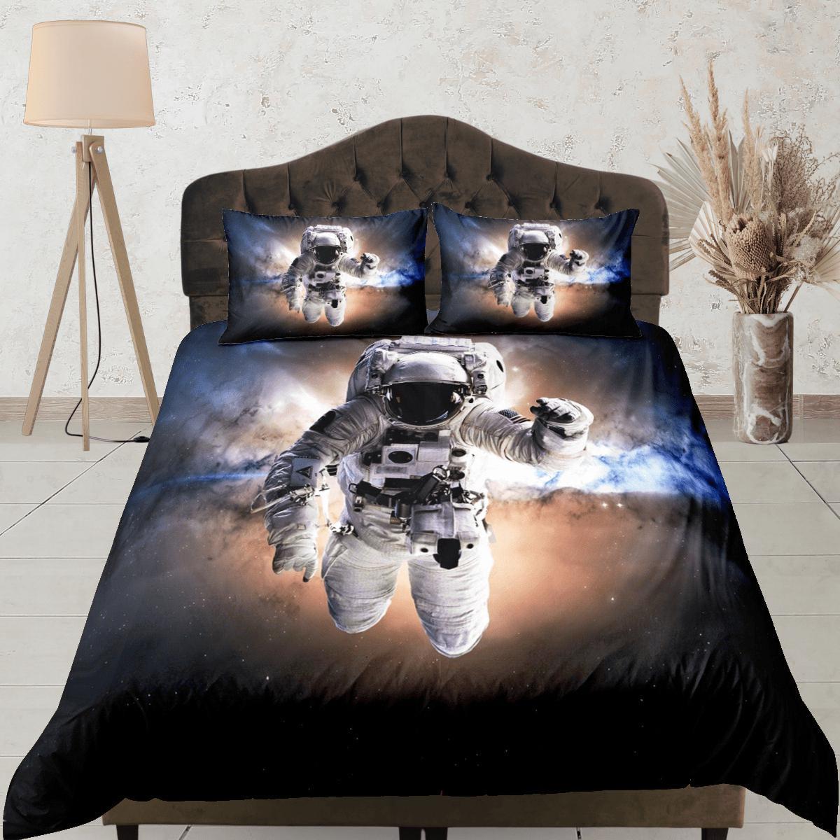 daintyduvet Space Galaxy Sci Fi Astronaut Duvet Cover Set Bedspread, Kids Bedding & Pillowcase