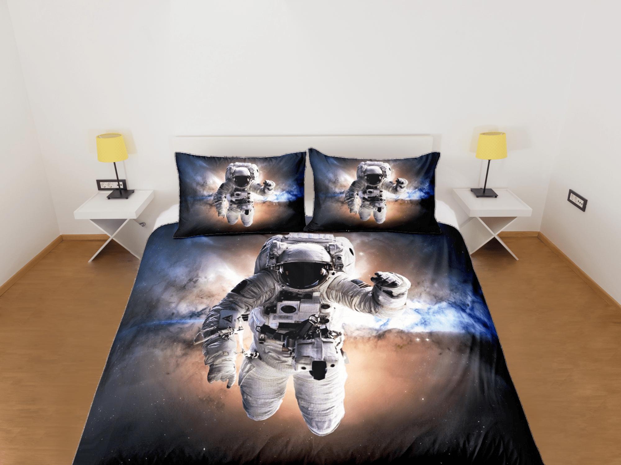 daintyduvet Space Galaxy Sci Fi Astronaut Duvet Cover Set Bedspread, Kids Bedding & Pillowcase