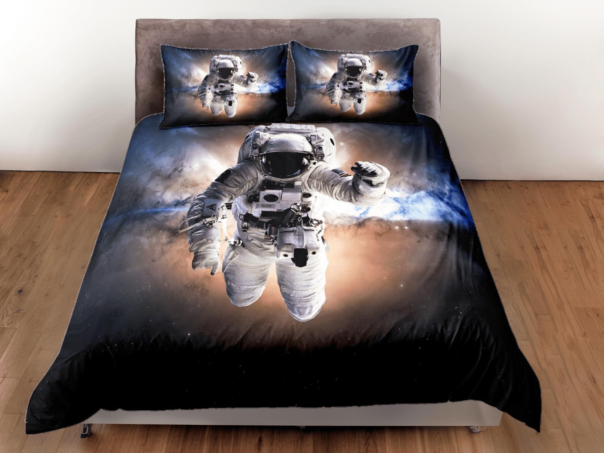 daintyduvet Space Galaxy Sci Fi Astronaut Duvet Cover Set Bedspread, Kids Bedding & Pillowcase