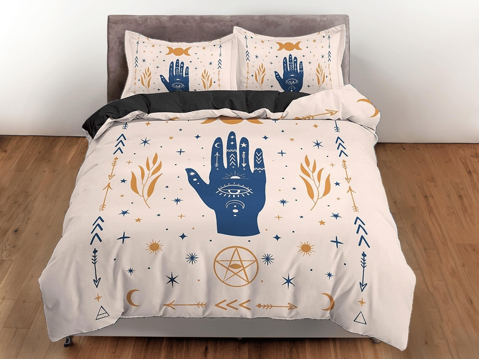 daintyduvet The Third Eye Astrology Boho Bedding, Illuminati Zodiac Gift Dorm Bedding, Duvet Cover Set, Aesthetic Duvet King Queen Full Twin Single