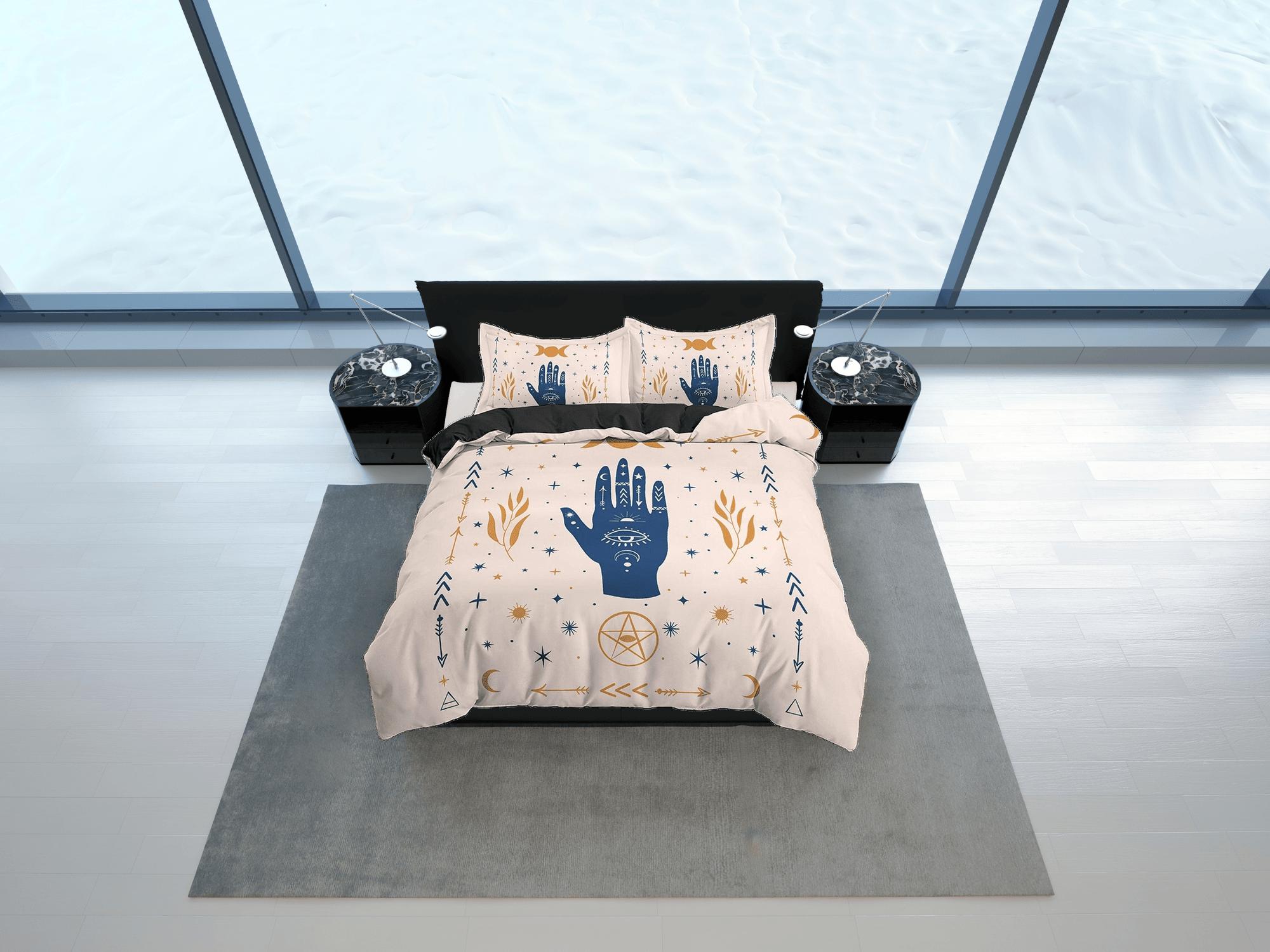 daintyduvet The Third Eye Astrology Boho Bedding, Illuminati Zodiac Gift Dorm Bedding, Duvet Cover Set, Aesthetic Duvet King Queen Full Twin Single