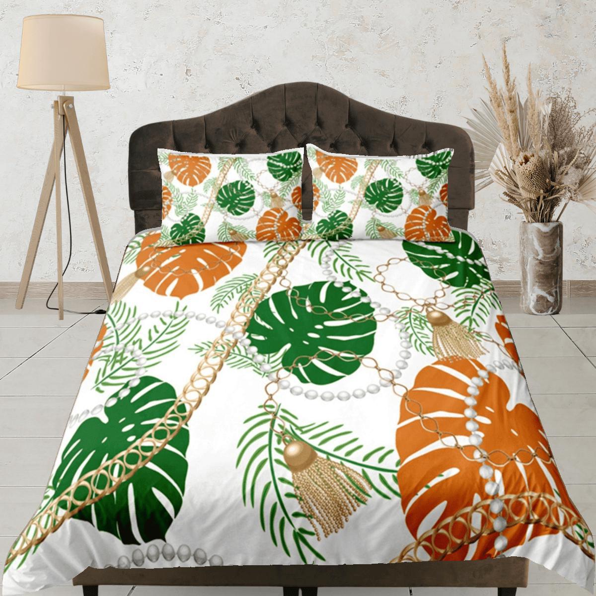 daintyduvet Tropical Duvet Cover Set, Bedspread Dorm Bedding Set, Summer Bedroom Single Bedding