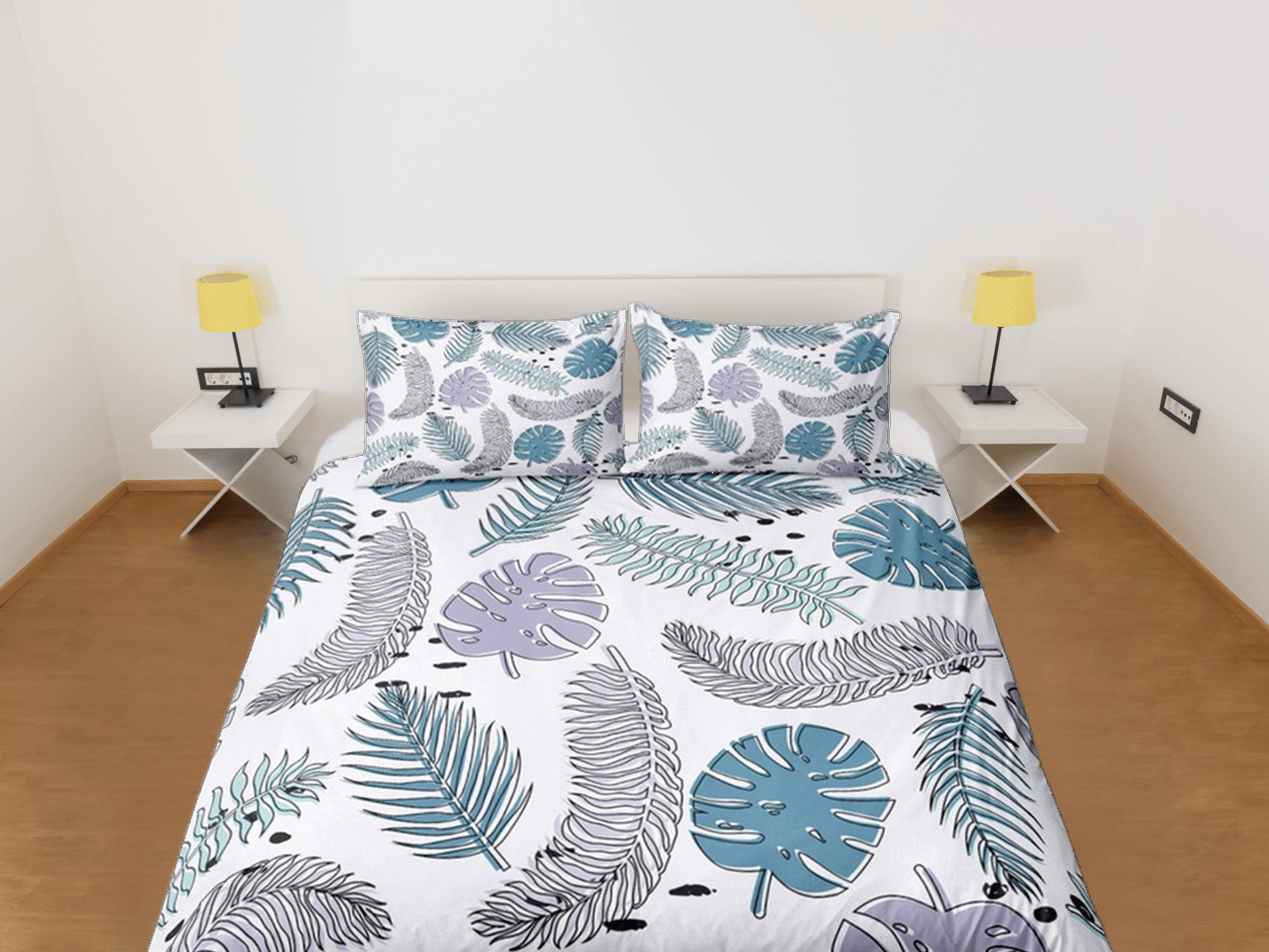daintyduvet Tropical Duvet Cover Set Botanical, Bedspread Dorm Bedding, Summer Bedroom