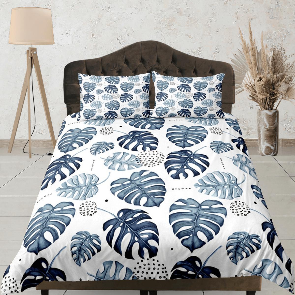 daintyduvet Tropical Duvet Cover Set Green, Bedspread Dorm Bedding Set, Summer Bedroom