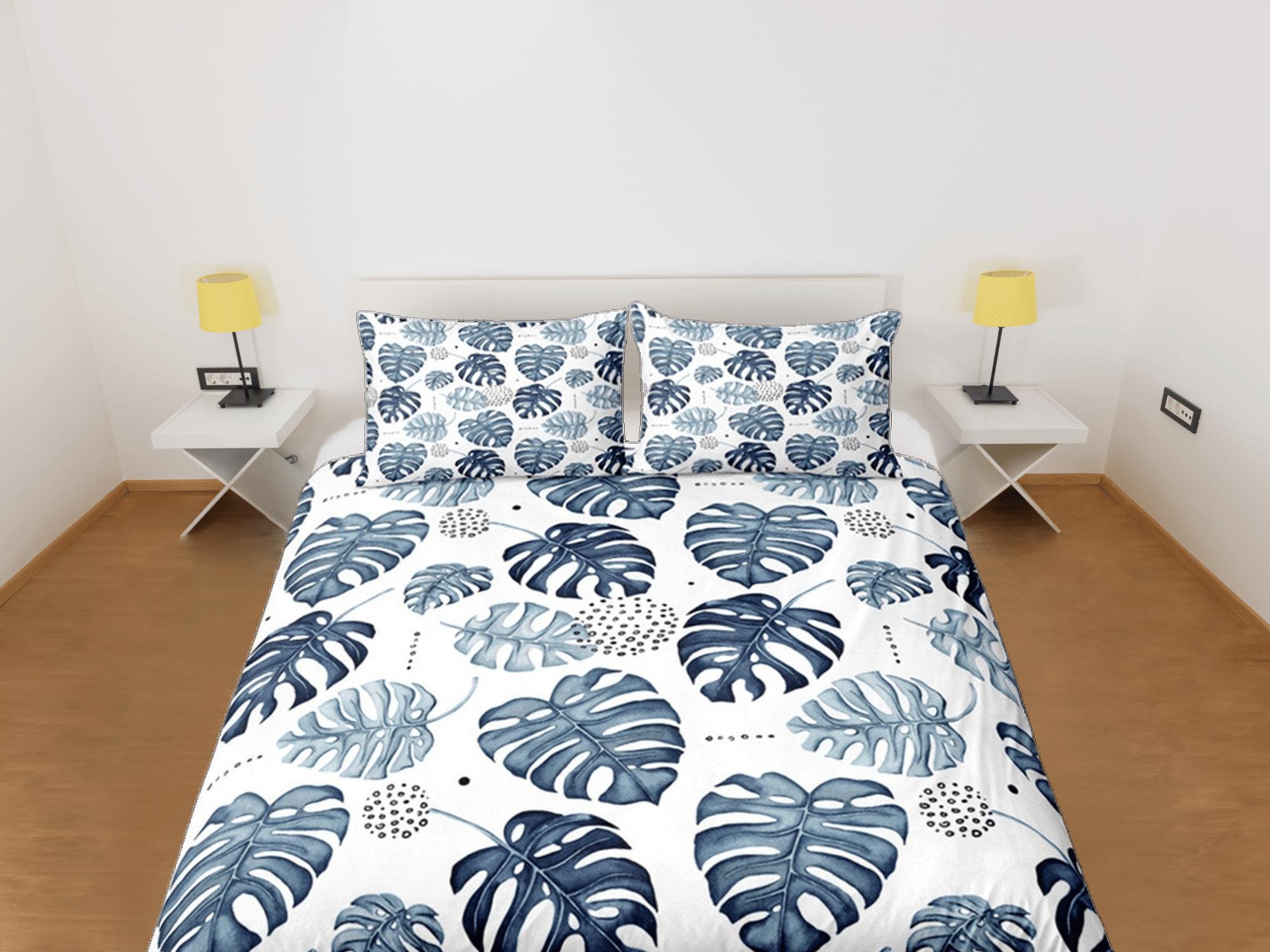 daintyduvet Tropical Duvet Cover Set Green, Bedspread Dorm Bedding Set, Summer Bedroom