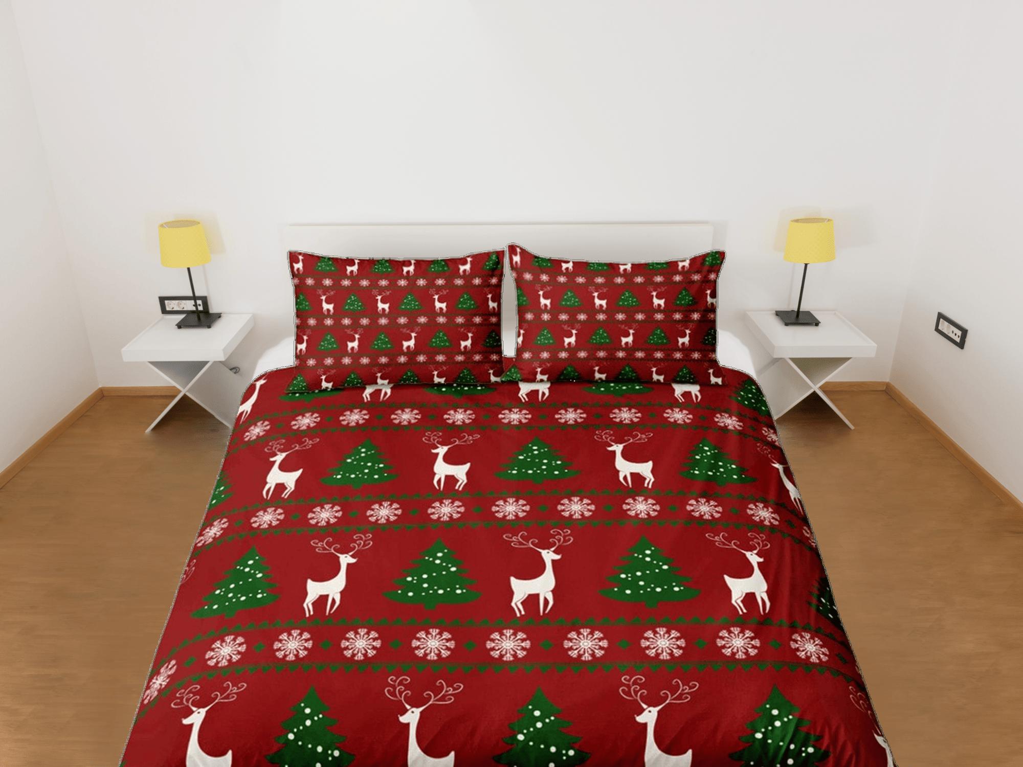 daintyduvet Ugly christmas sweater inspired duvet cover set christmas full size bedding & pillowcase, college bedding, crib toddler bedding holiday gift