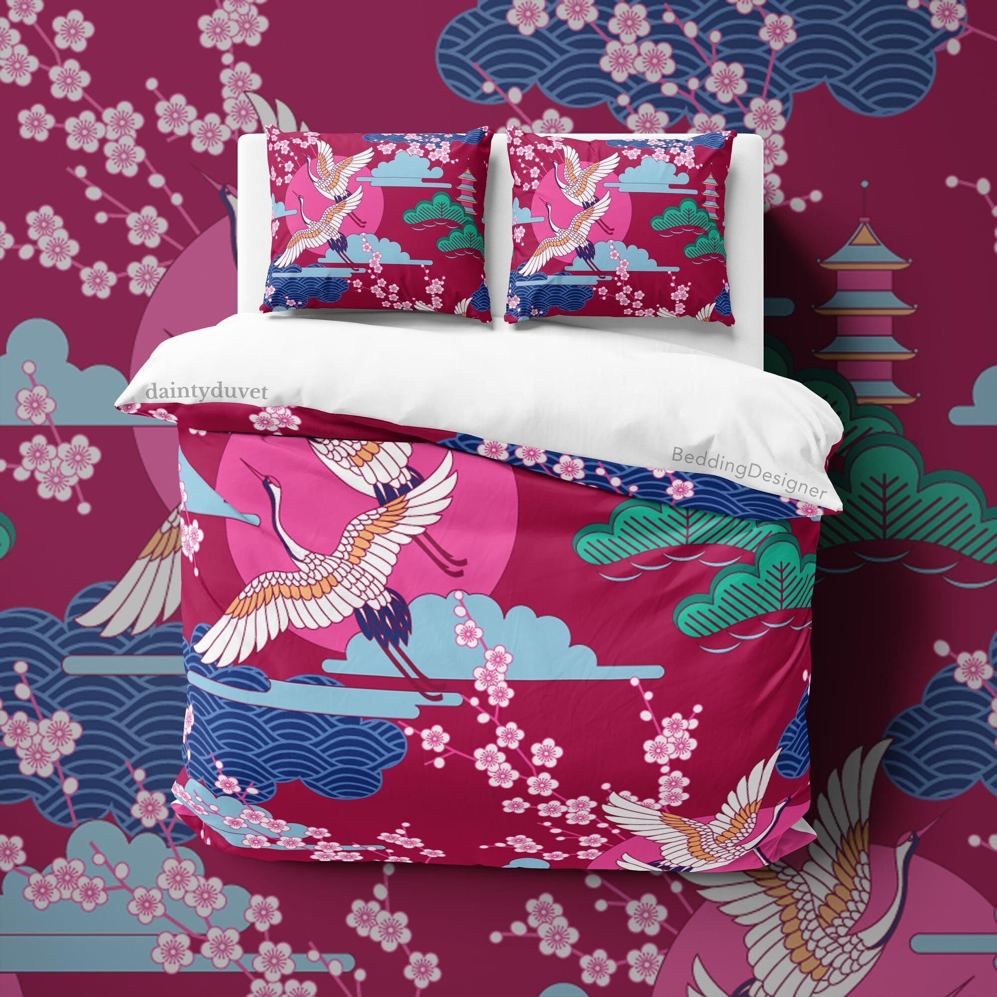 Japanese Bedding Set, Cotton Duvet Cover