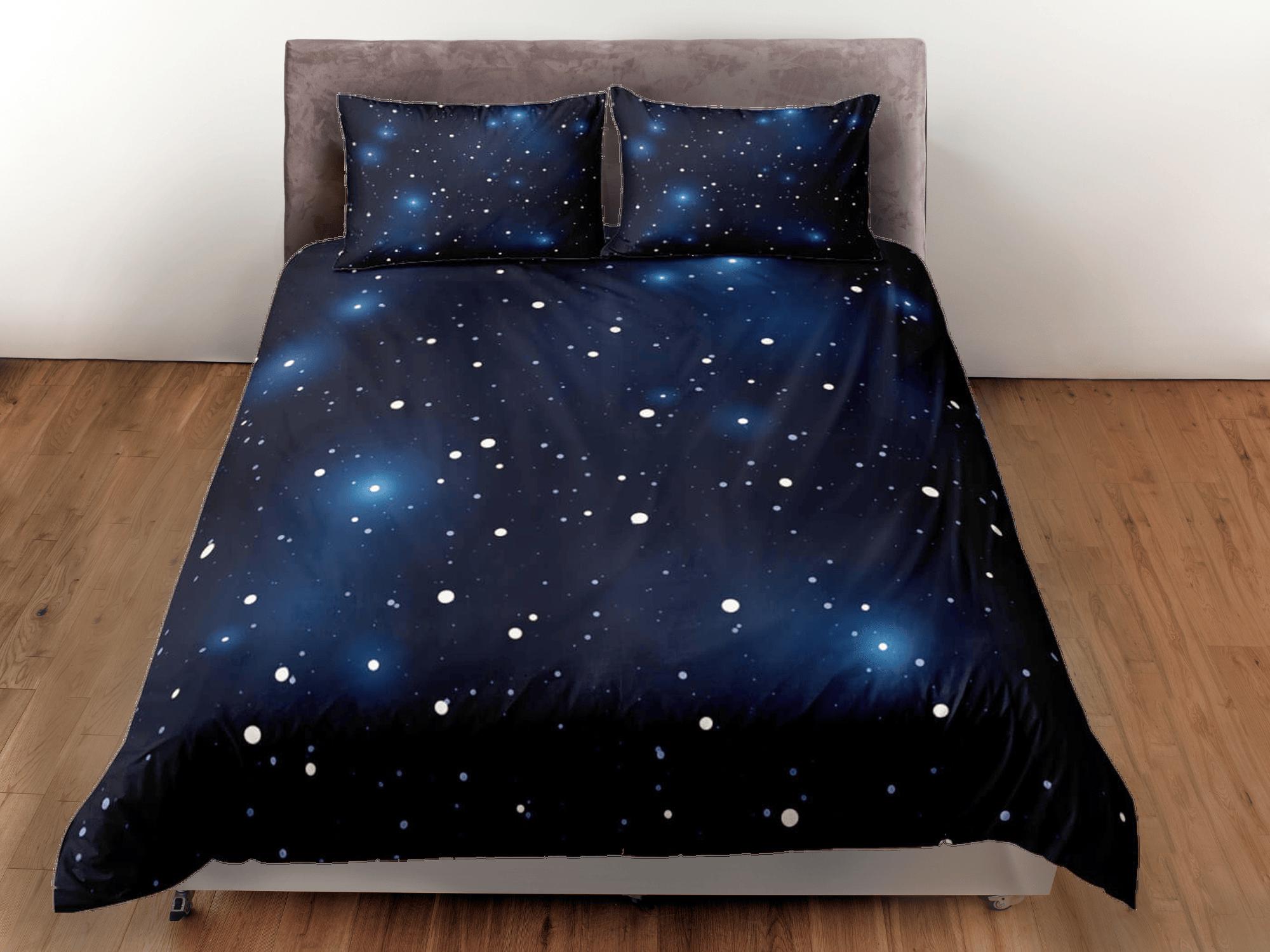 daintyduvet White dwarf stars galaxy bedding, 3D outer space bedding set full, cosmic duvet cover king, queen, dorm bedding, toddler bedding aesthetic