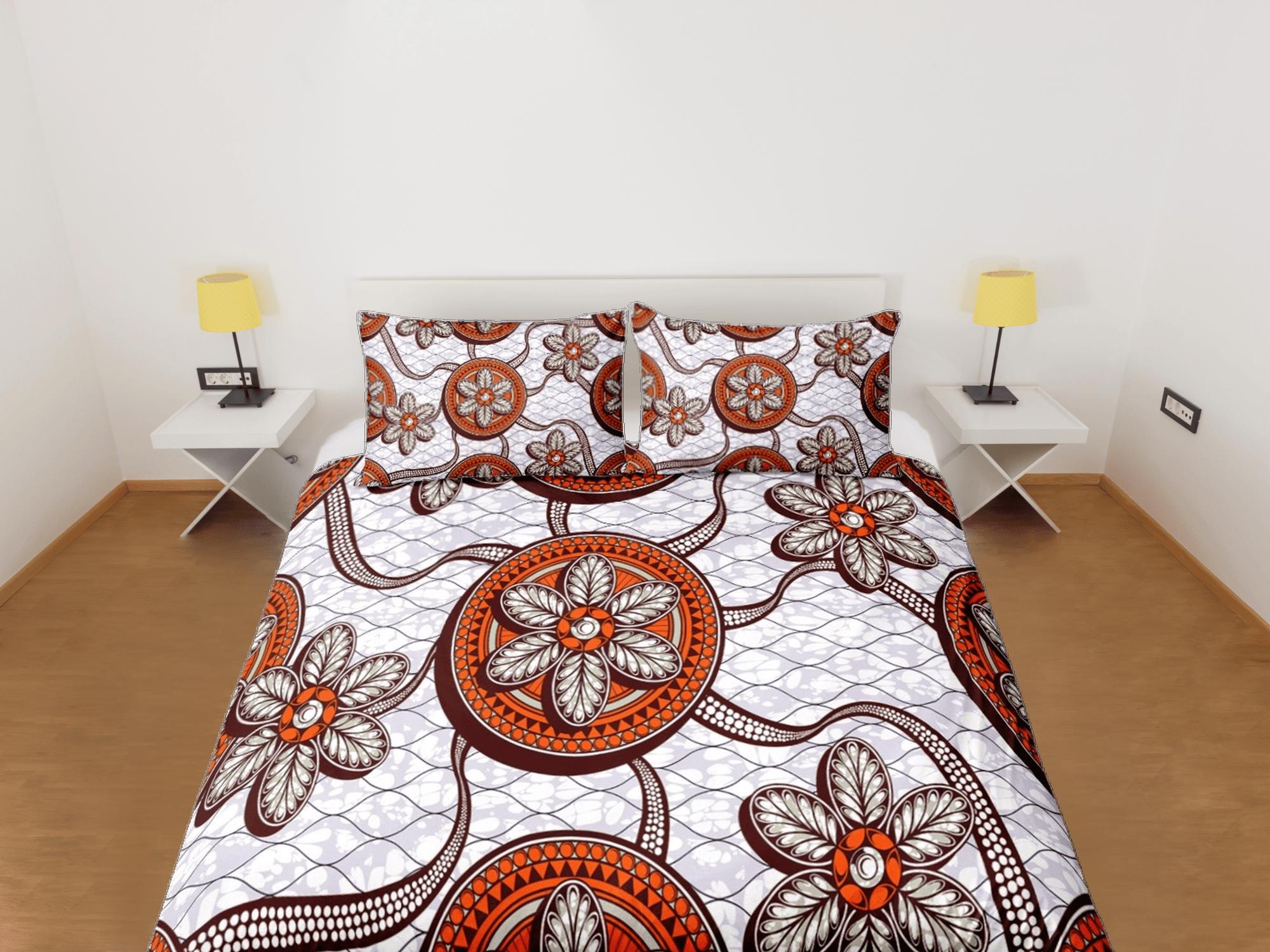 daintyduvet African floral bedding set duvet cover, boho bedding set african ethnic tribal designs, afrocentric designer bedding, south african gift