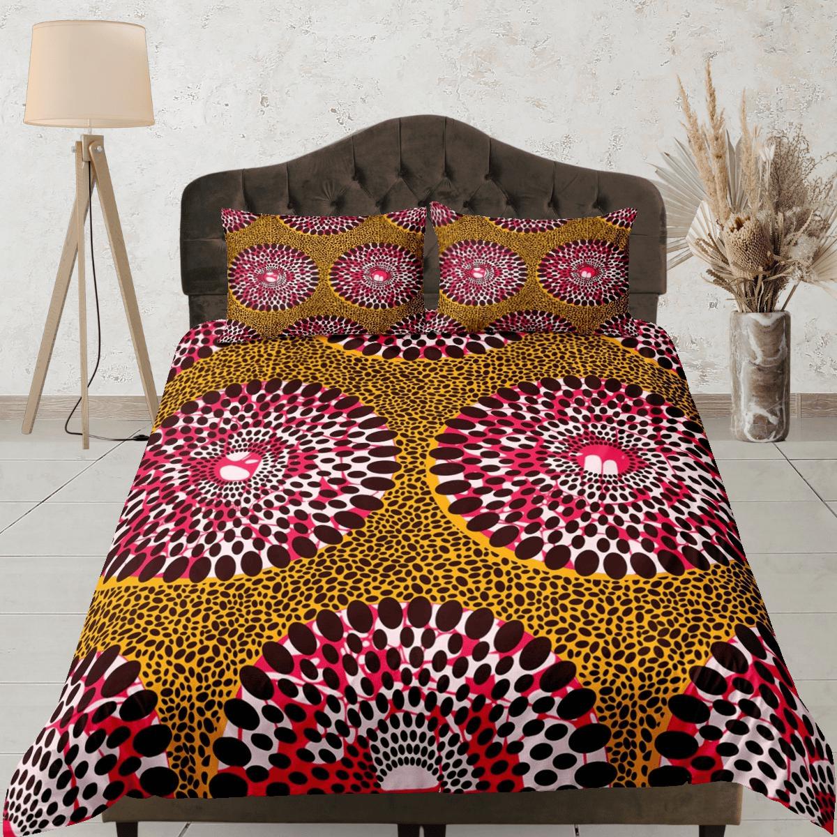 daintyduvet African geometric polka dot bedding set duvet cover, boho bedding, ethnic tribal designs, afrocentric designer bedding, south african gift