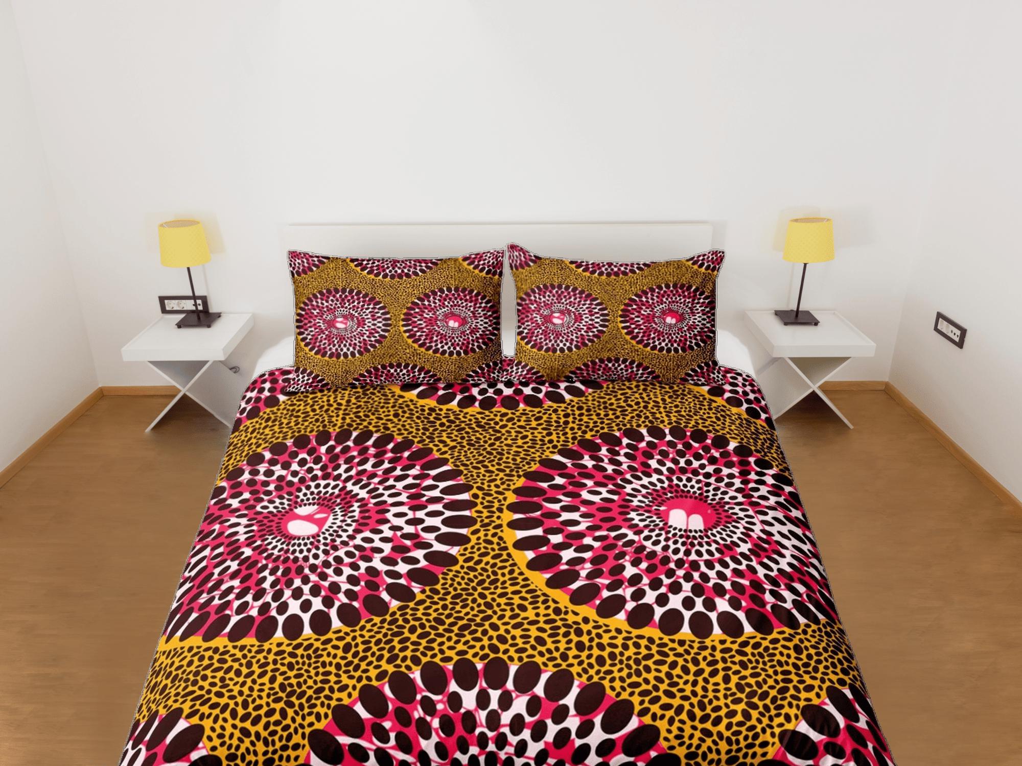 daintyduvet African geometric polka dot bedding set duvet cover, boho bedding, ethnic tribal designs, afrocentric designer bedding, south african gift