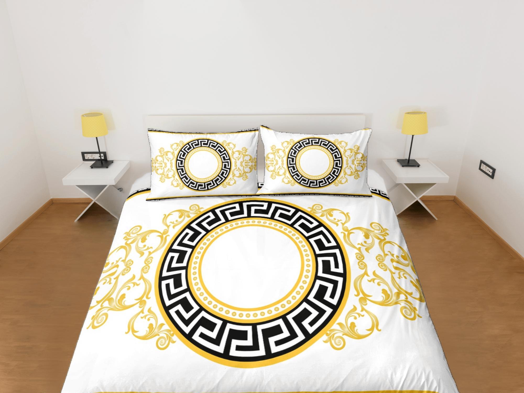 daintyduvet Baroque Gold Luxury Duvet Cover Set Aesthetic Bedding Set Full Victorian Decor,