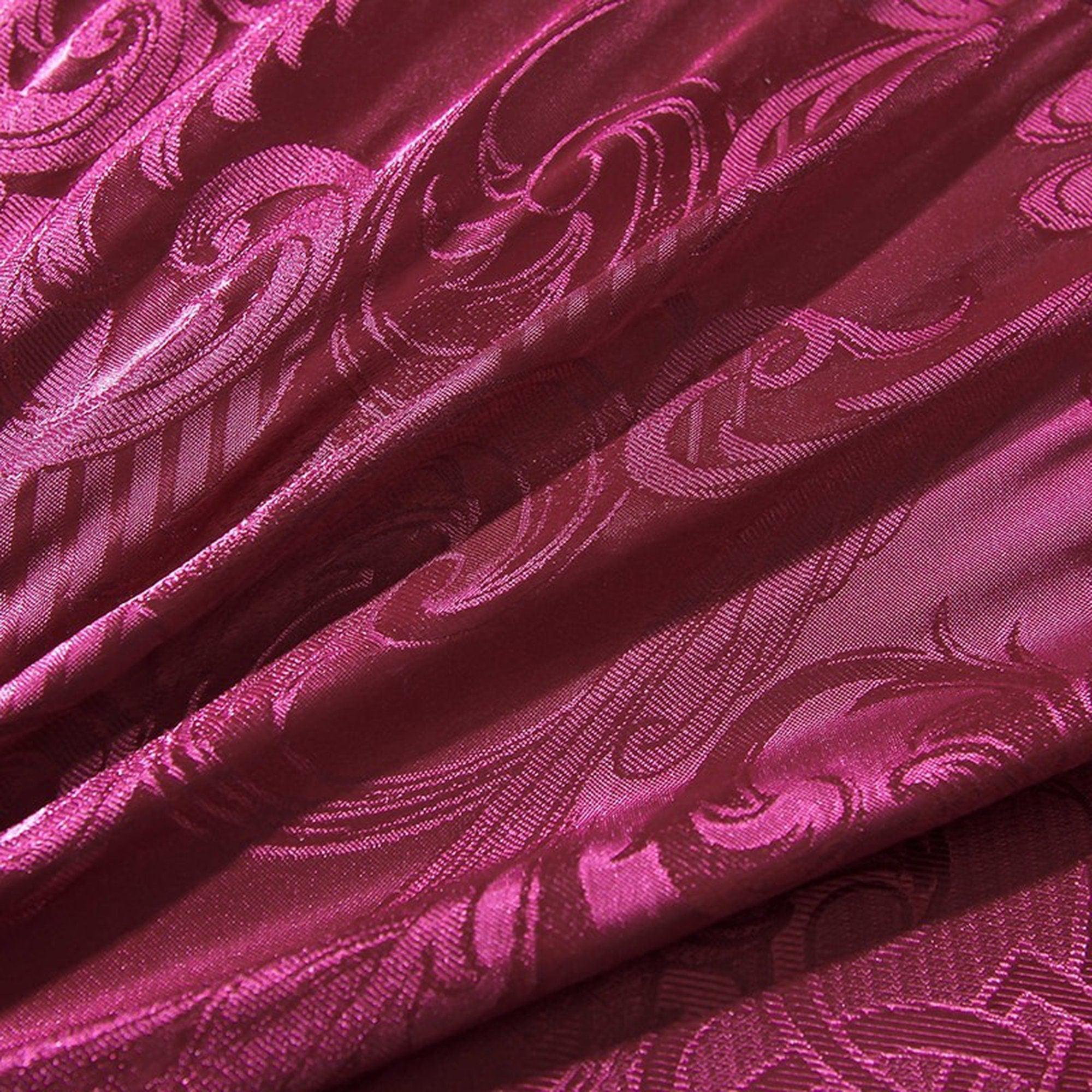 daintyduvet Burgundy Red Luxury Bedding made with Silky Jacquard Fabric, Damask Duvet Cover Set, Designer Bedding, Aesthetic Duvet King Queen Full Twin