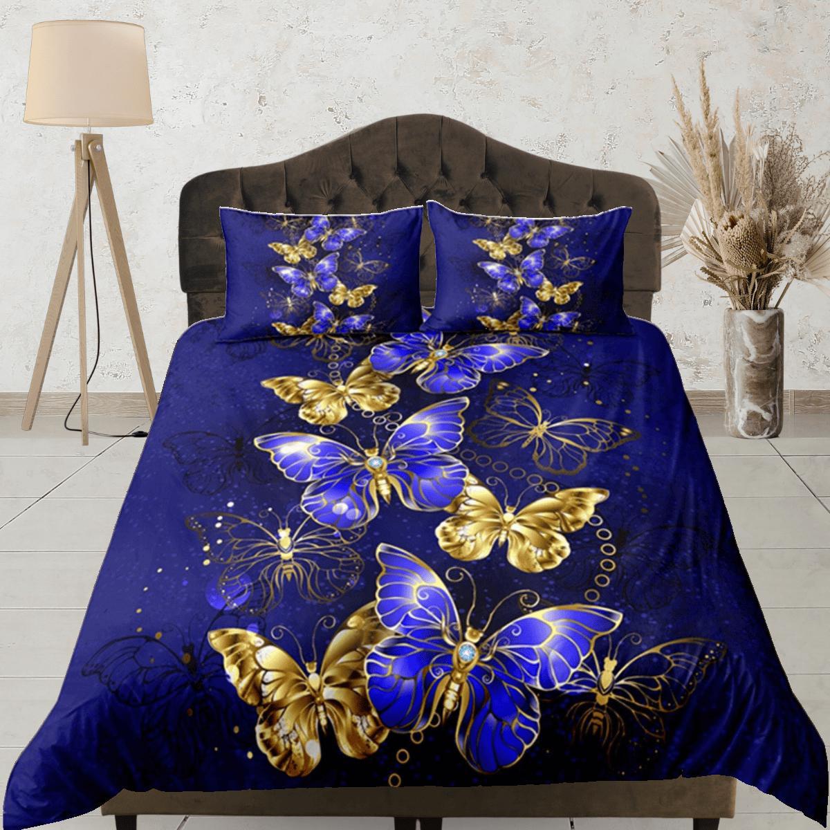 daintyduvet Butterfly Duvet Cover Set Purple Bedspread, Dorm Bedding with Pillowcase