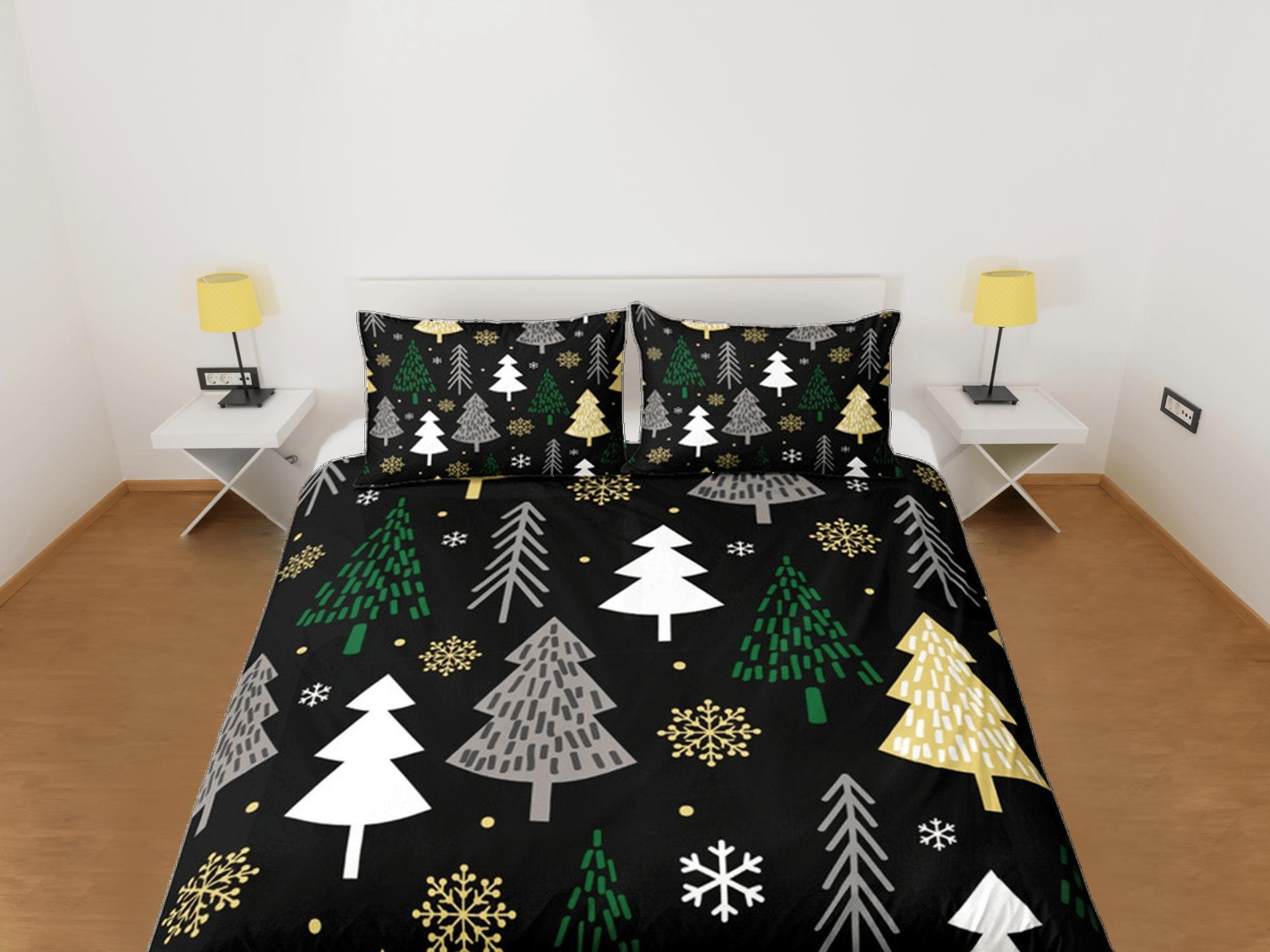 daintyduvet Christmas Gift Black Duvet Cover Set, Bedspread Holiday Gift Bedding Set