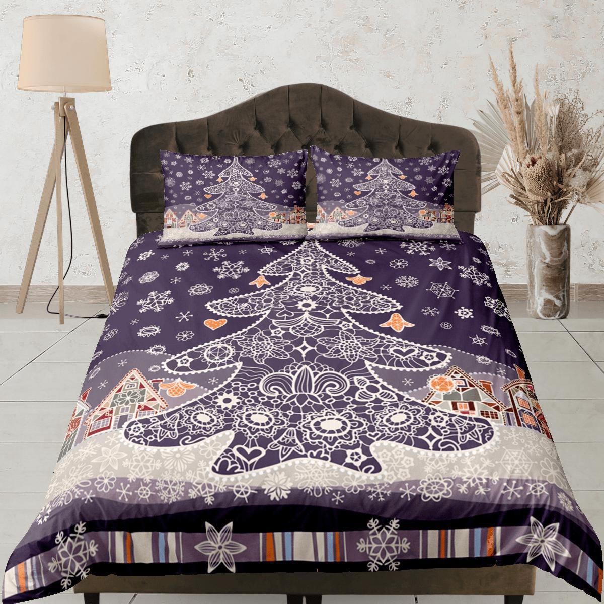 daintyduvet Christmas Unisex Gift Duvet Cover Pillowcase Bedspread Holiday Bedding Set