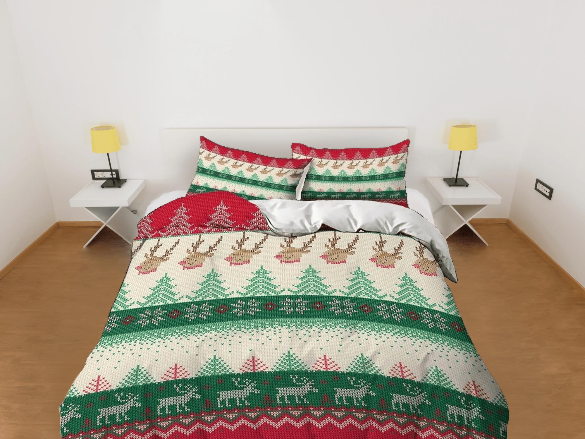 daintyduvet Cross Stitch Pattern Christmas bedding & pillowcase holiday gift duvet cover king queen full twin toddler bedding baby Christmas farmhouse
