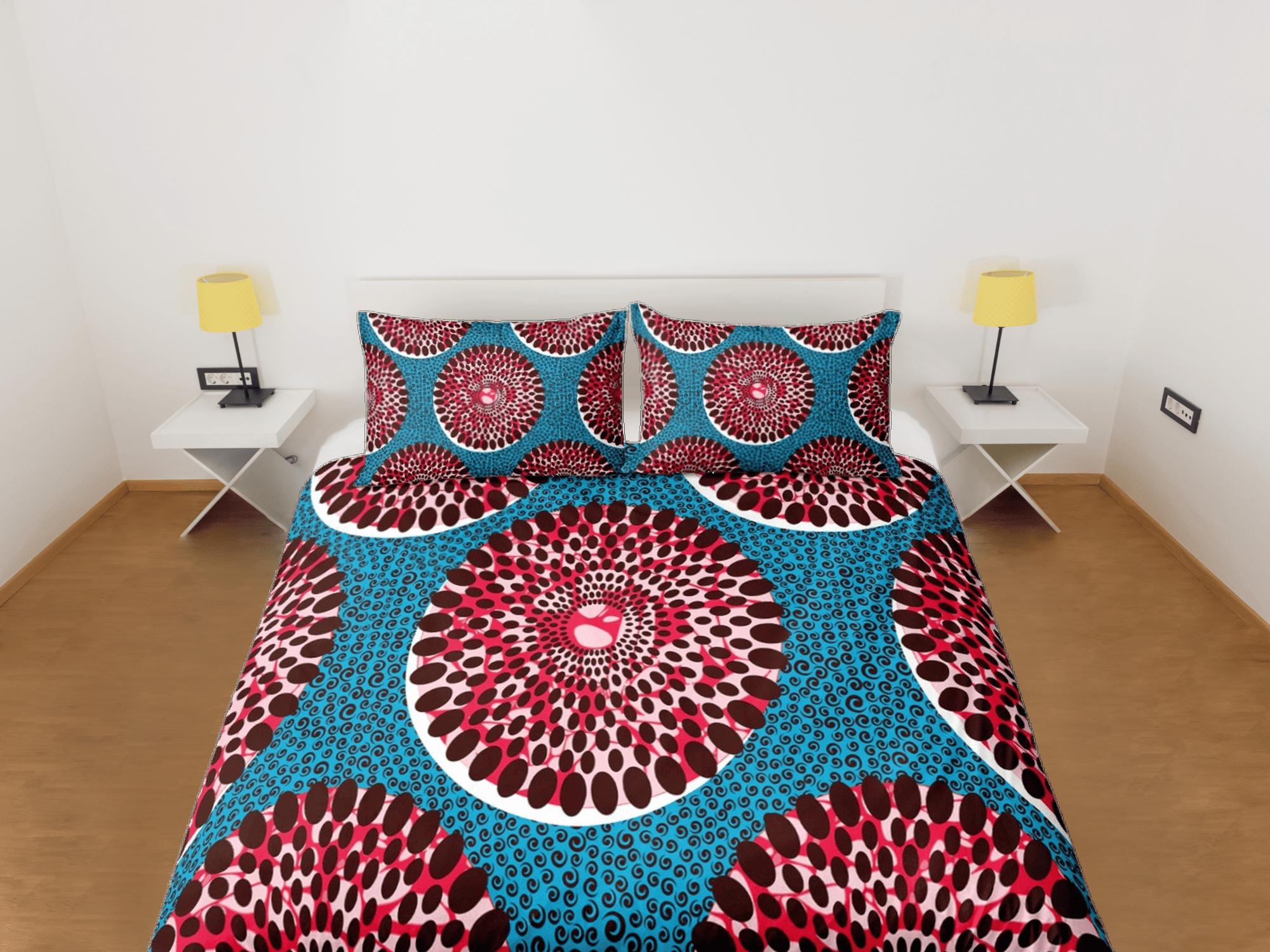 daintyduvet Dandelion african bedding duvet cover polka dot, boho bedding african ethnic tribal design, afrocentric designer bedding, south african gift