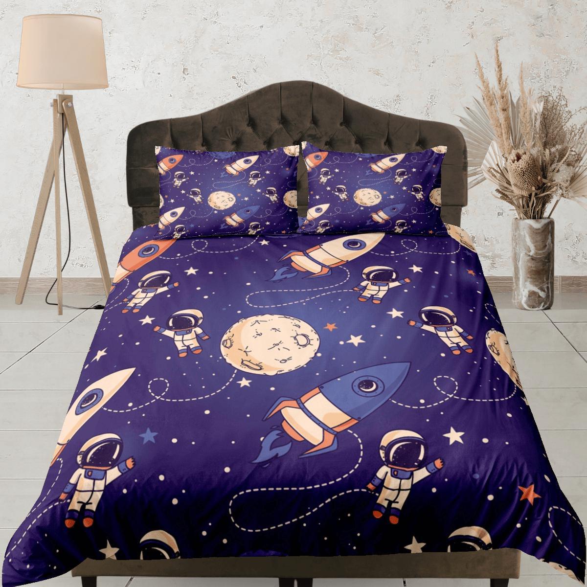 daintyduvet Galaxy Astronomy Purple Duvet Cover Set Bedspread, Teens Kids Bedding & Pillowcase