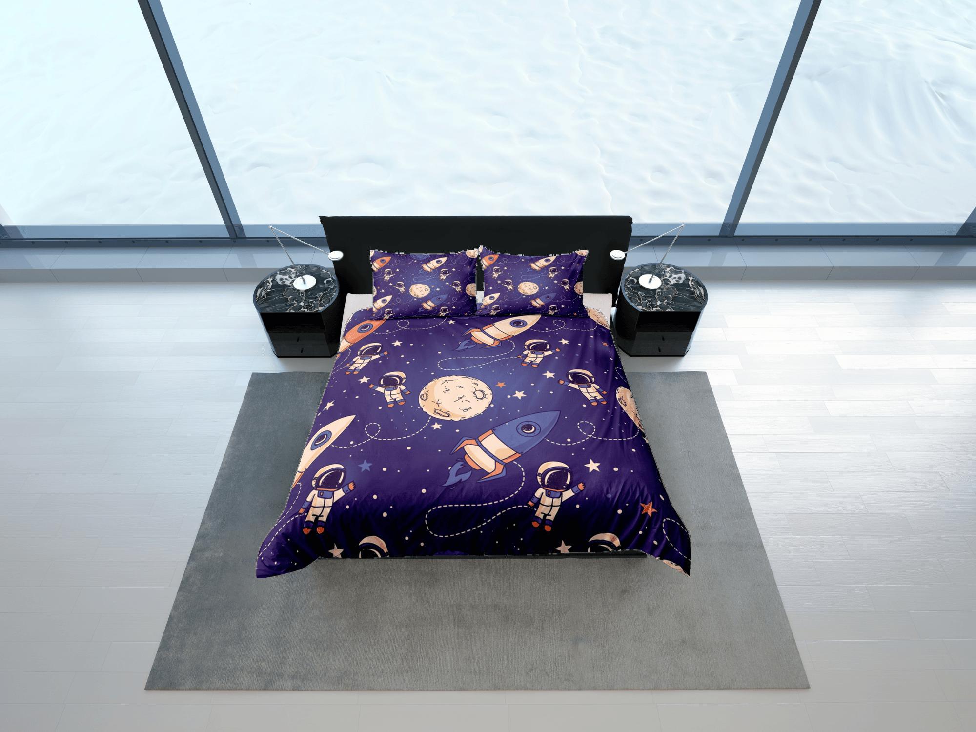 daintyduvet Galaxy Astronomy Purple Duvet Cover Set Bedspread, Teens Kids Bedding & Pillowcase
