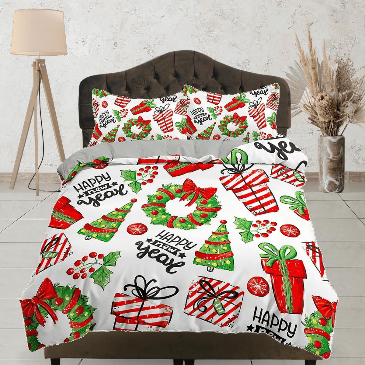daintyduvet Holiday gifts and decors duvet cover set, christmas full size bedding & pillowcase, college bedding, crib toddler bedding, holiday gift room