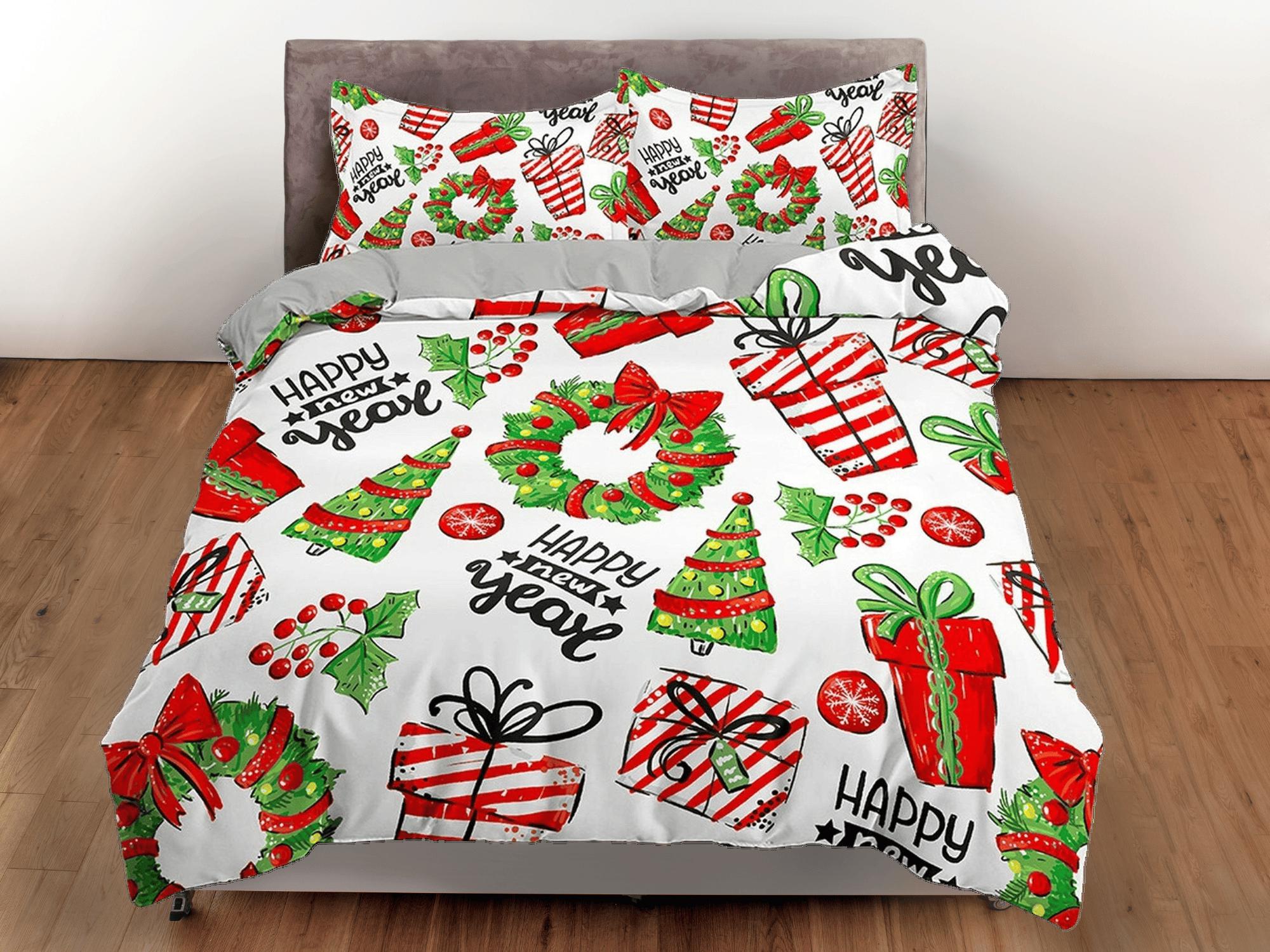 daintyduvet Holiday gifts and decors duvet cover set, christmas full size bedding & pillowcase, college bedding, crib toddler bedding, holiday gift room