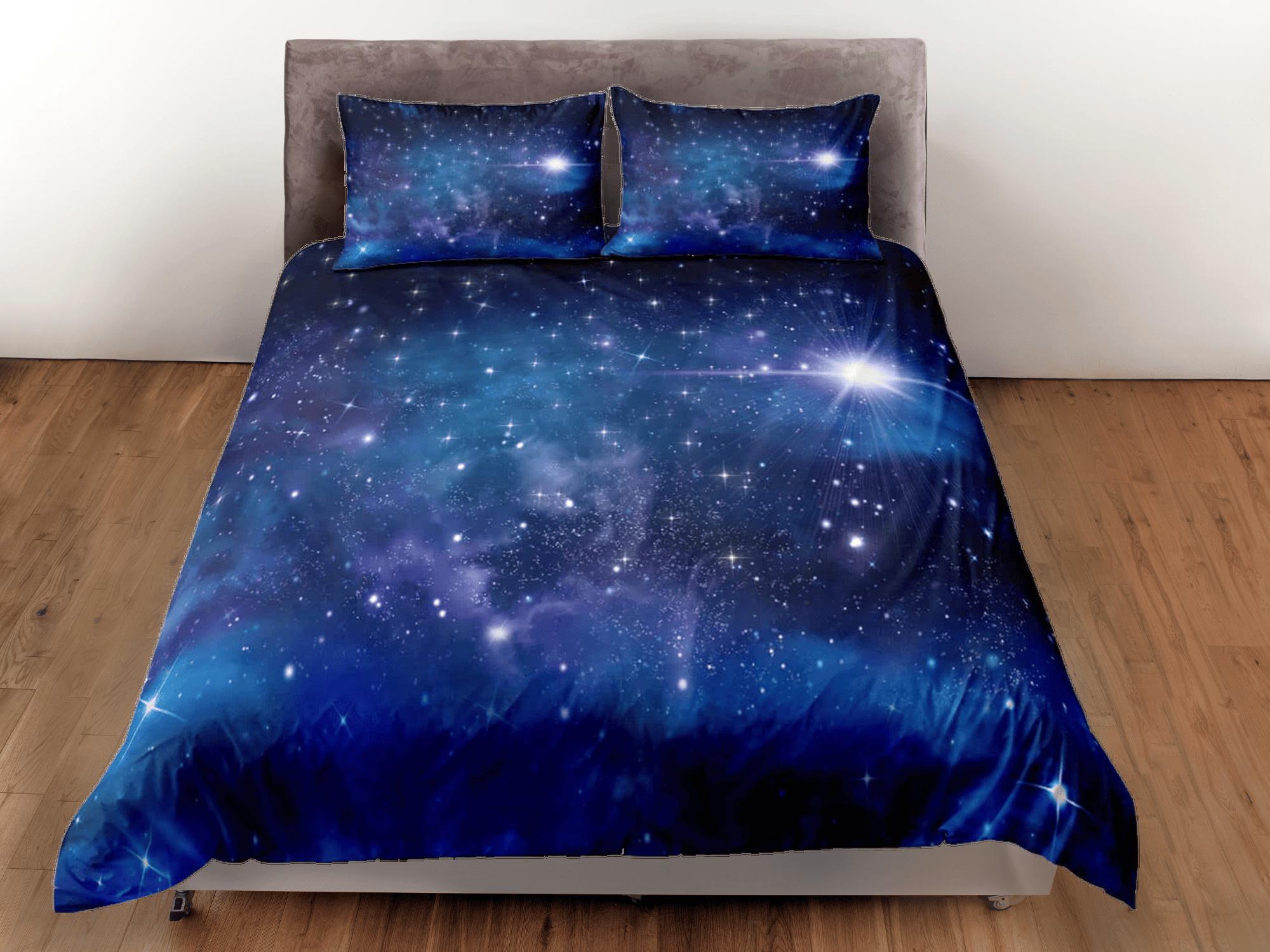 daintyduvet Interstellar galaxy bedding, 3D outer space bedding set full, stars duvet cover king, queen, dorm bedding, toddler bedding aesthetic duvet
