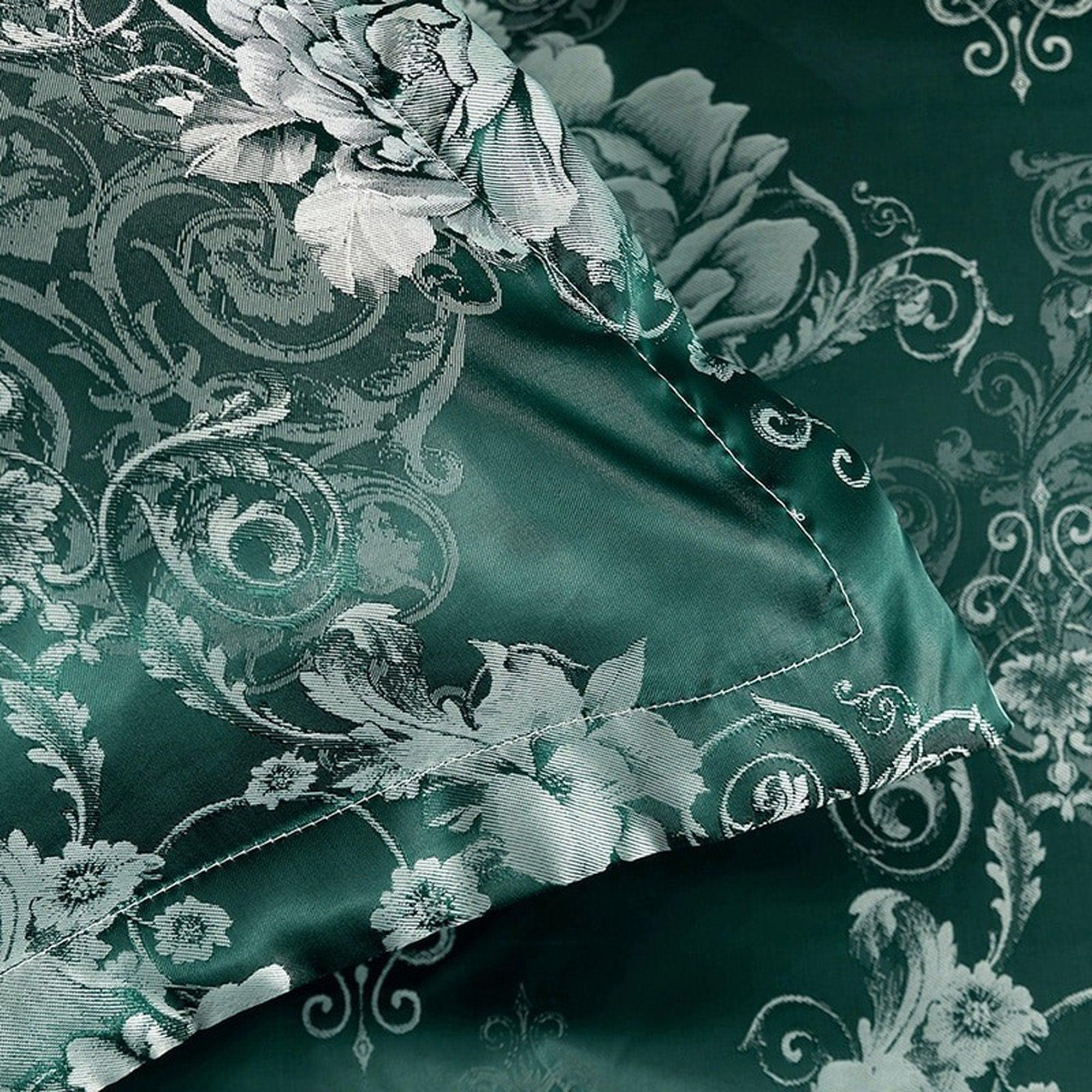 daintyduvet Jade Green Luxury Bedding made with Silky Jacquard Fabric, Damask Duvet Cover Set, Designer Bedding, Aesthetic Duvet King Queen Full Twin