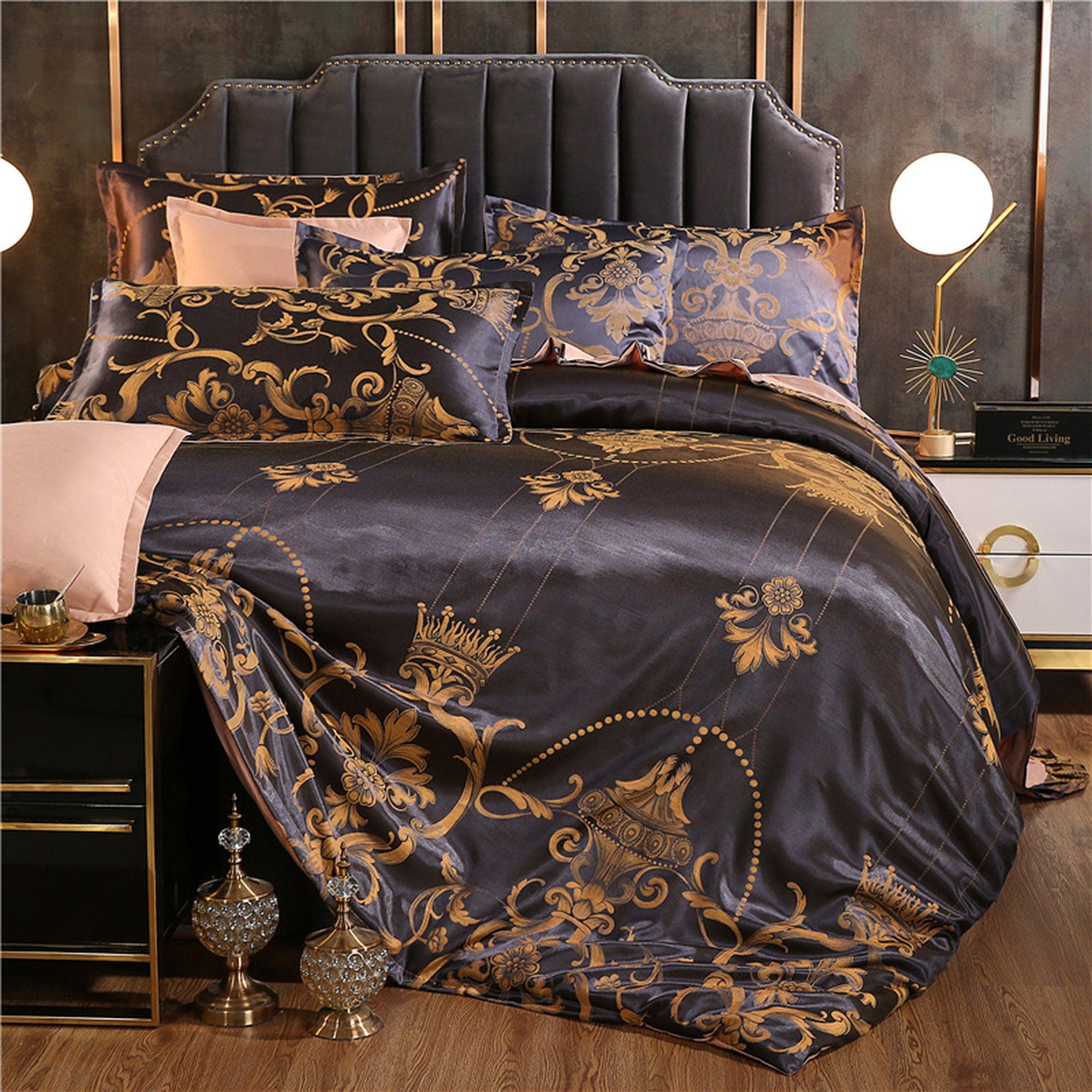 daintyduvet Luxury Duvet Cover Set, Jacquard Fabric Aesthetic Bedding Decorative, Embroidered Bedding Set