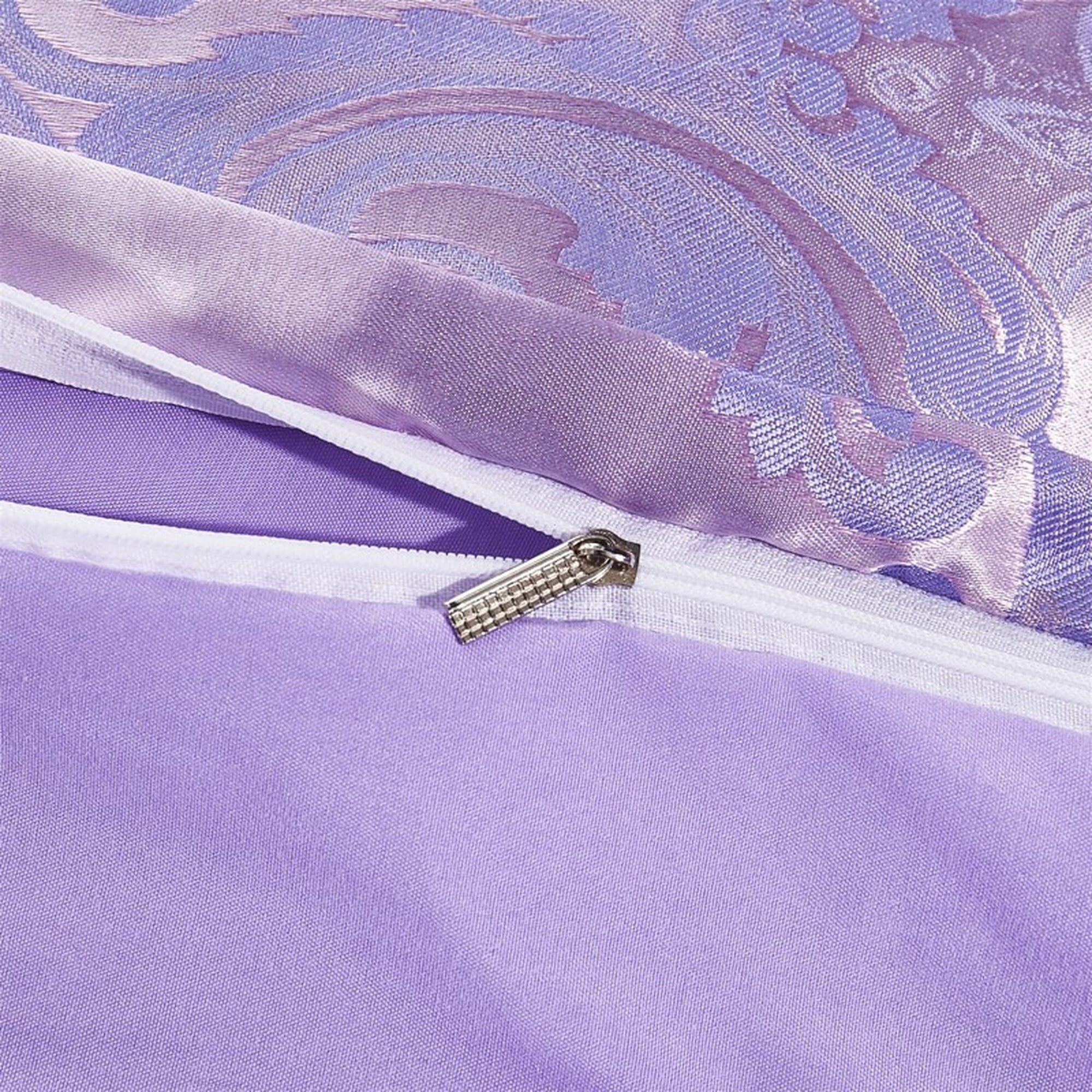 daintyduvet Luxury Lavender Purple Bedding made with Silky Jacquard Fabric, Damask Duvet Cover Set, Designer Bedding, Aesthetic Duvet King Queen Full