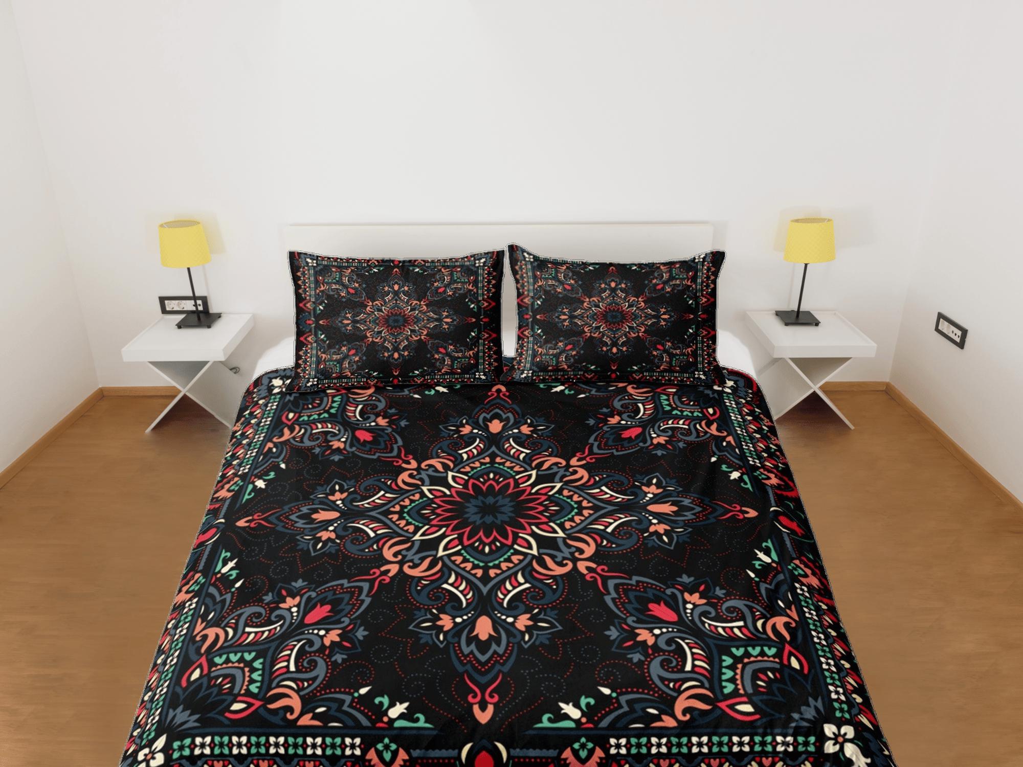 daintyduvet Mandala Bohemian Duvet Cover Set Colorful Bedspread, Dorm Bedding with Pillowcase
