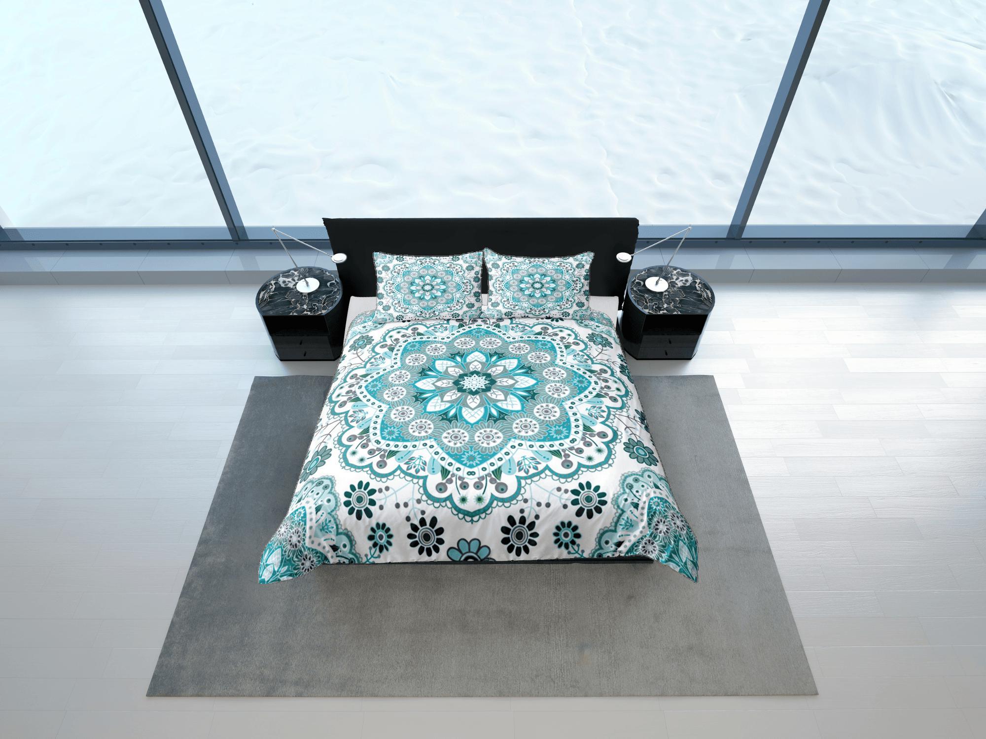 daintyduvet Mandala Bohemian Duvet Cover Set Colorful Bedspread, Dorm Bedding with Pillowcase