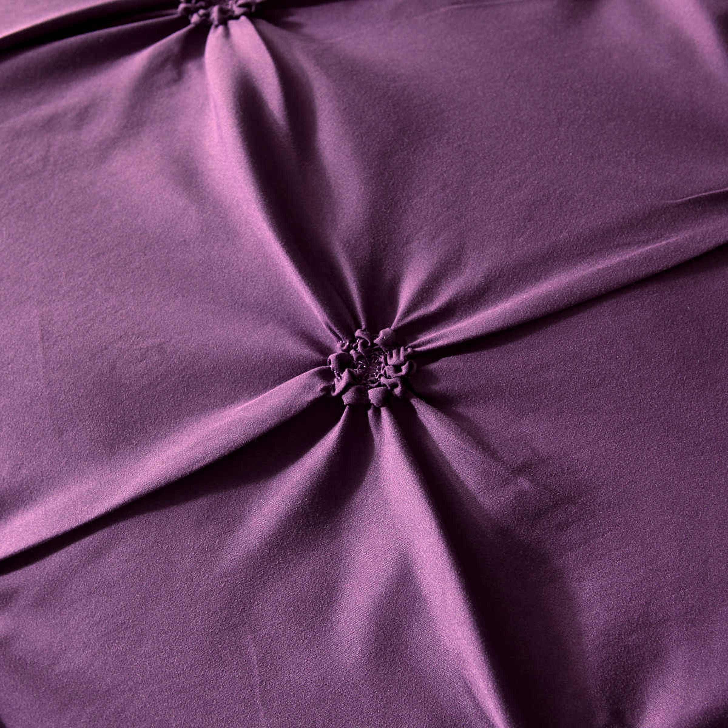 daintyduvet Purple Pintuck Bedding, Pinch Pleat Duvet Cover Set, Shabby Chic Bedding, Tufted Bed Cover, Luxury Aesthetic Duvet King Queen, Boho