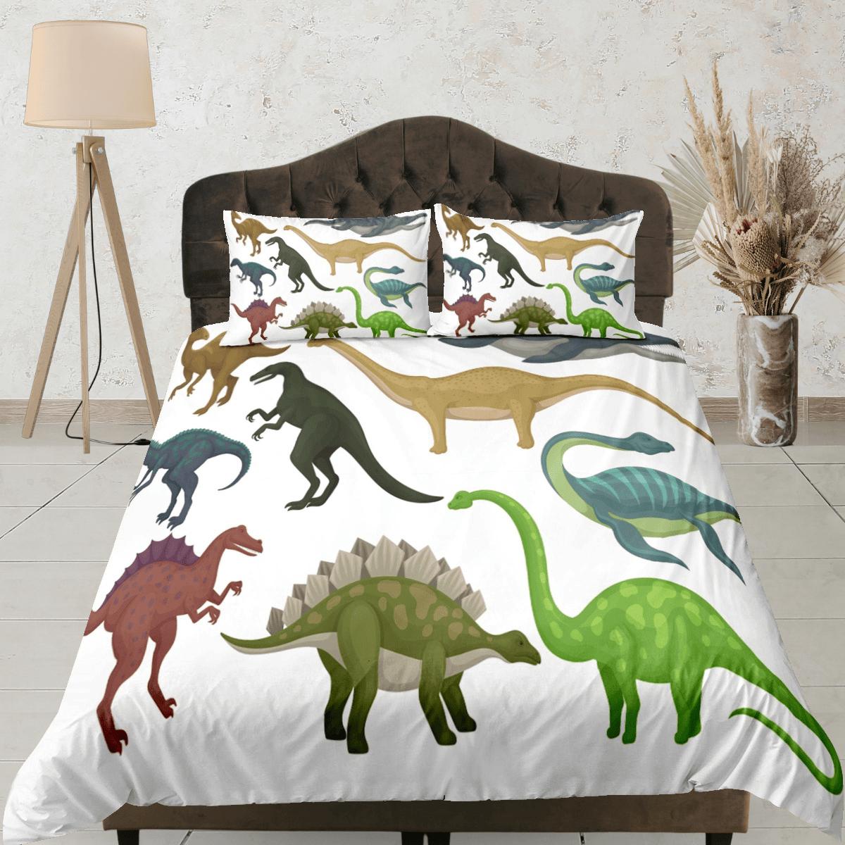 daintyduvet Random dinosaur bedding, kids bedding full, crib duvet cover, dinosaur nursery bed decor, colorful bedding, baby dinosaur, toddler bedding