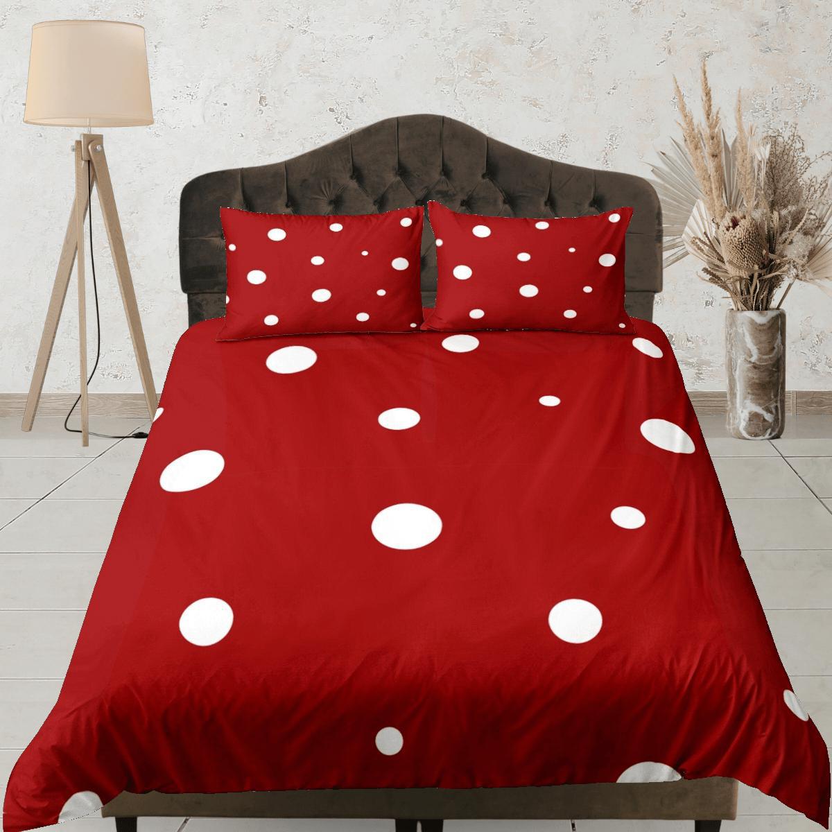 daintyduvet Red Duvet Cover Set Bedspread, Dorm Bedding with Pillowcase