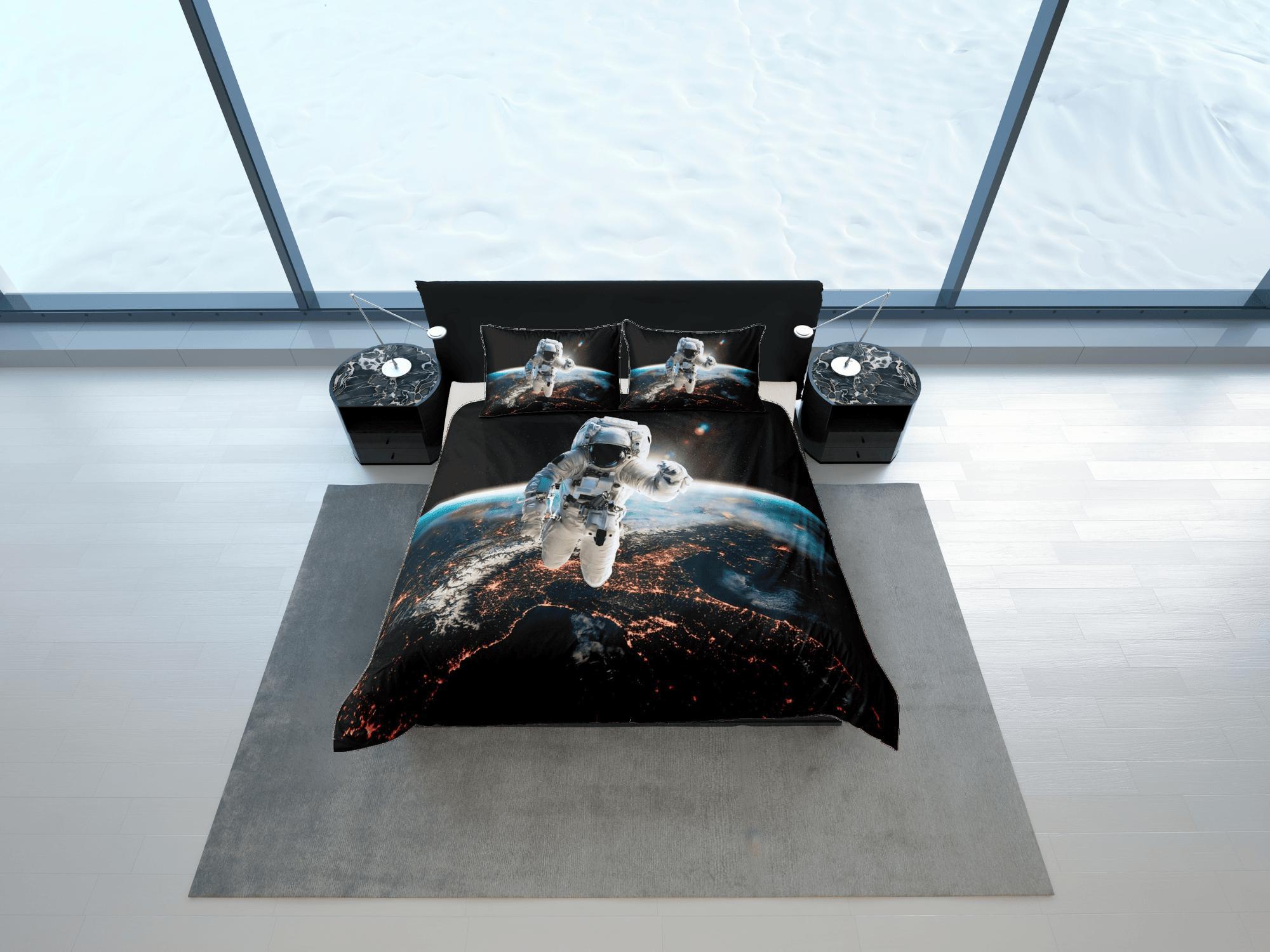 daintyduvet Sci Fi Galaxy Space Astronaut Duvet Cover Set Bedspread Kids Bedding & Pillowcase