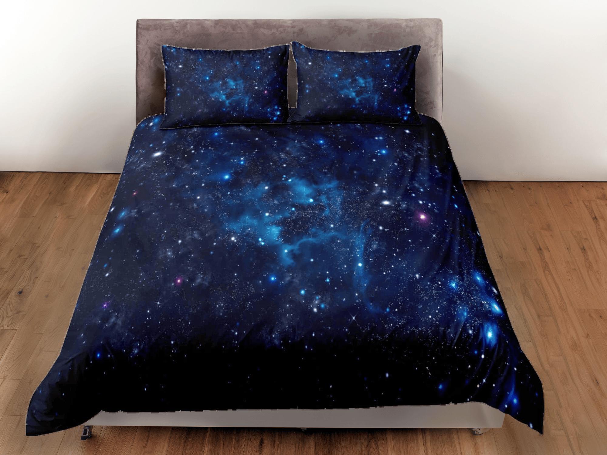 daintyduvet Star dust galaxy bedding, 3d outer space bedding set full, cosmic duvet cover king, queen, dorm bedding, toddler bedding aesthetic duvet