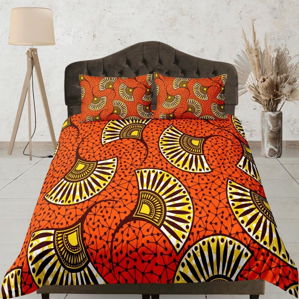 African ethnic pattern bedding set duvet cover, boho bedding set african tribal designs, afrocentric designer bedding, sou…
