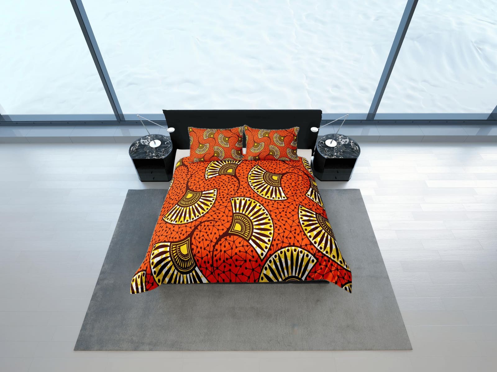 African ethnic pattern bedding set duvet cover, boho bedding set african tribal designs, afrocentric designer bedding, sou…