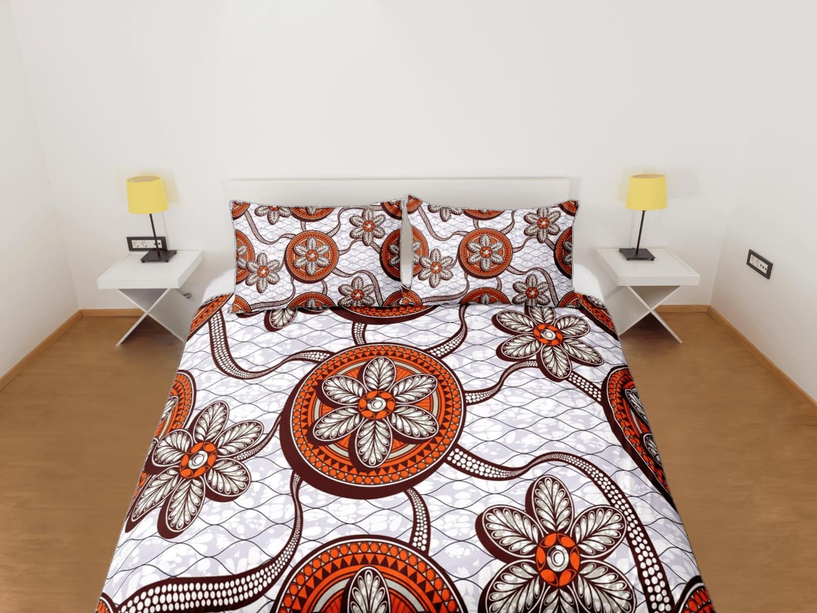 African floral bedding set duvet cover, boho bedding set african ethnic tribal designs, afrocentric designer bedding, sout…