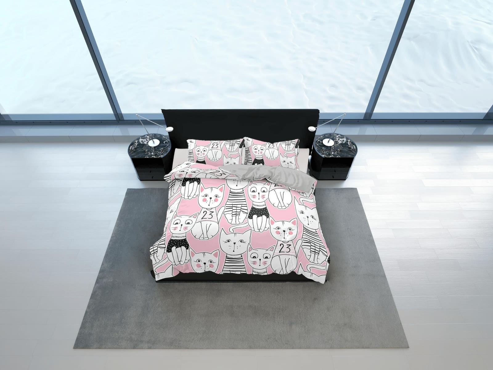 Awkward funny cat bedding, toddler bedding, kids duvet cover set, gift for cat lovers, baby bedding, baby shower gift, pin…